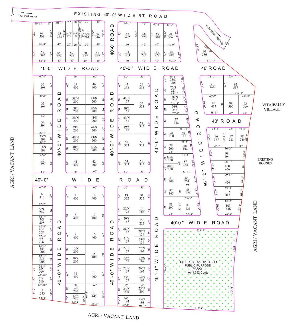 rrr-vaishnavi-nagar Layout Plan