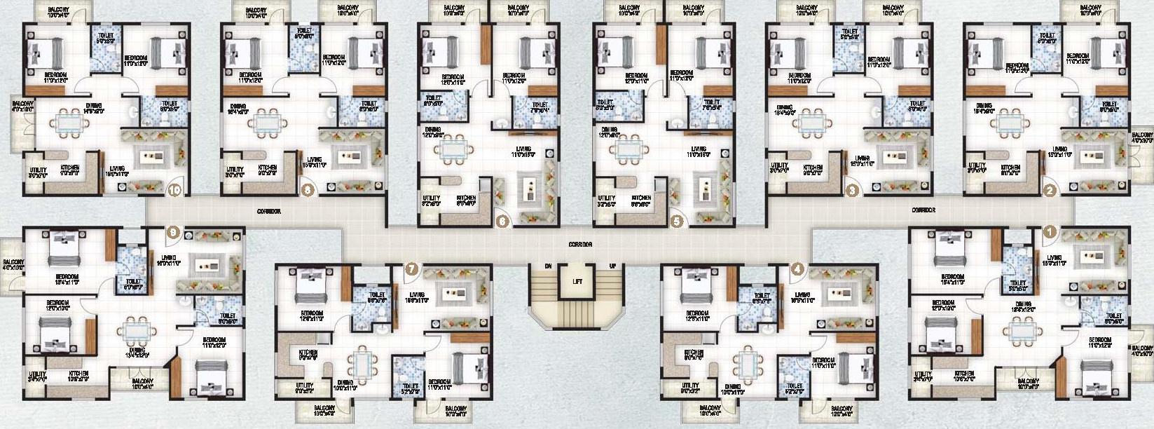 sri-sai-essel Sri Sai Essel) Cluster Plan From 1st To 3rd Floor