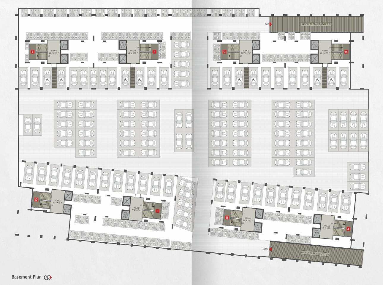 kiran-avenue Tower A Cluster Plan Basement Floor