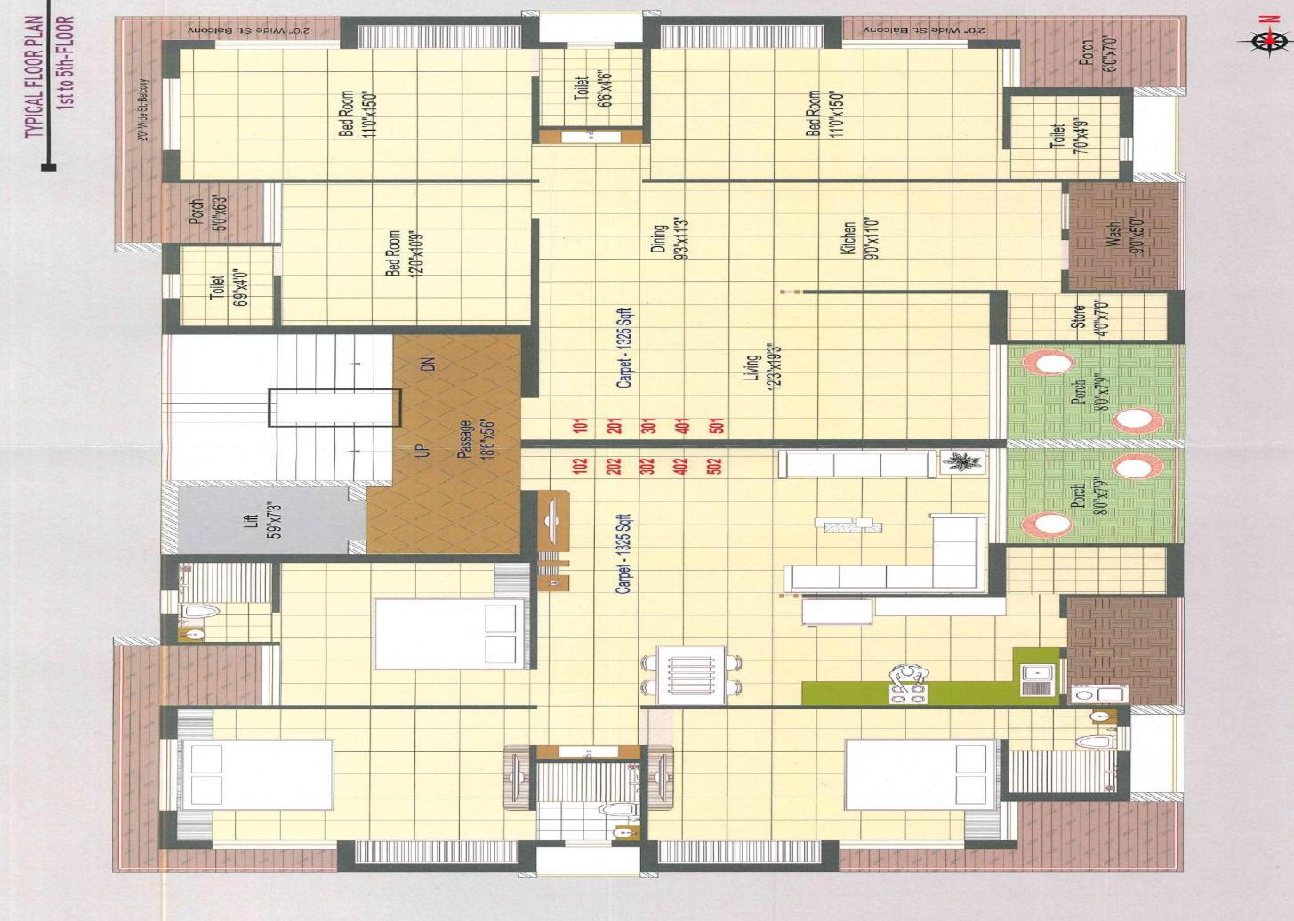 maadhav-residency Layout Plan