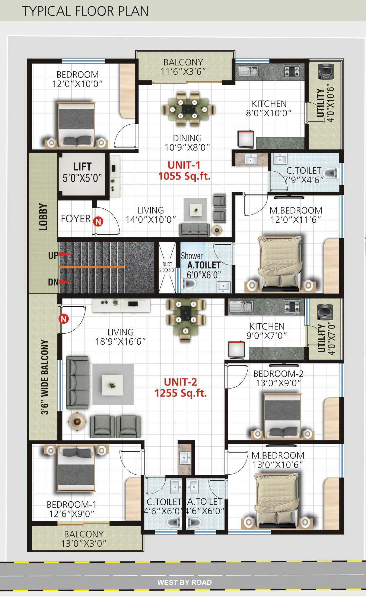melody Urban Melody Cluster Plan from 1st to 5th Floor