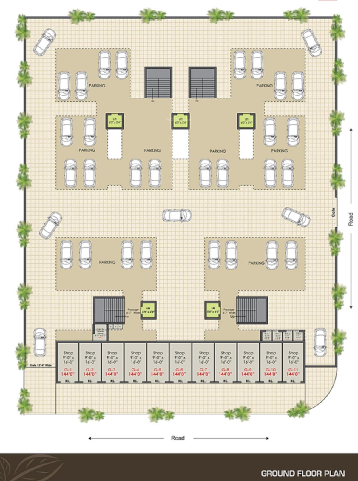 satyam-status Block 1,2,3 & 4 Cluster Plan for ground Floor
