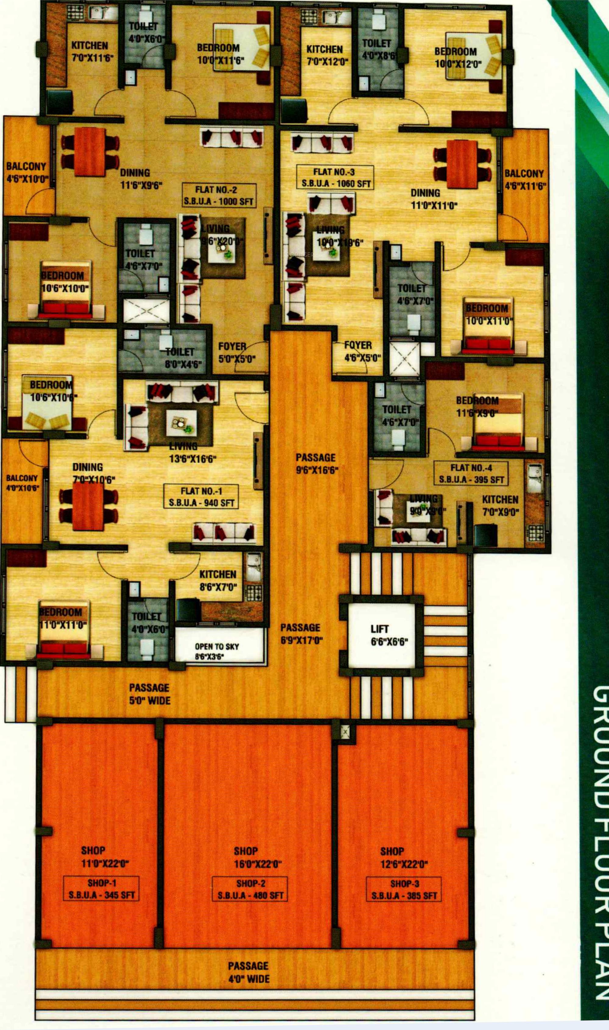 anmol Athri Anmol Cluster Plan for ground Floor