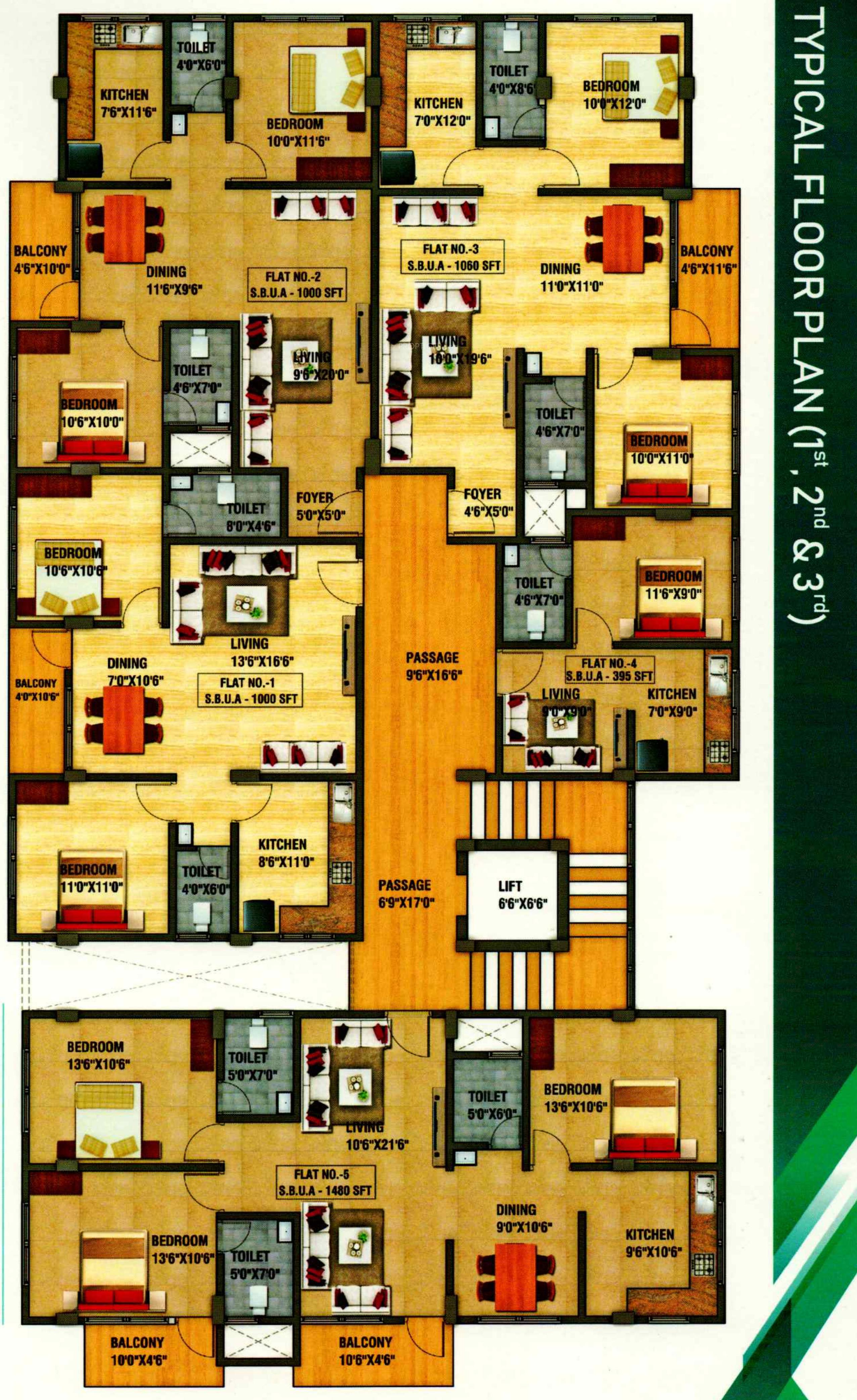 anmol Athri Anmol Cluster Plan from 1st to 3rd Floor