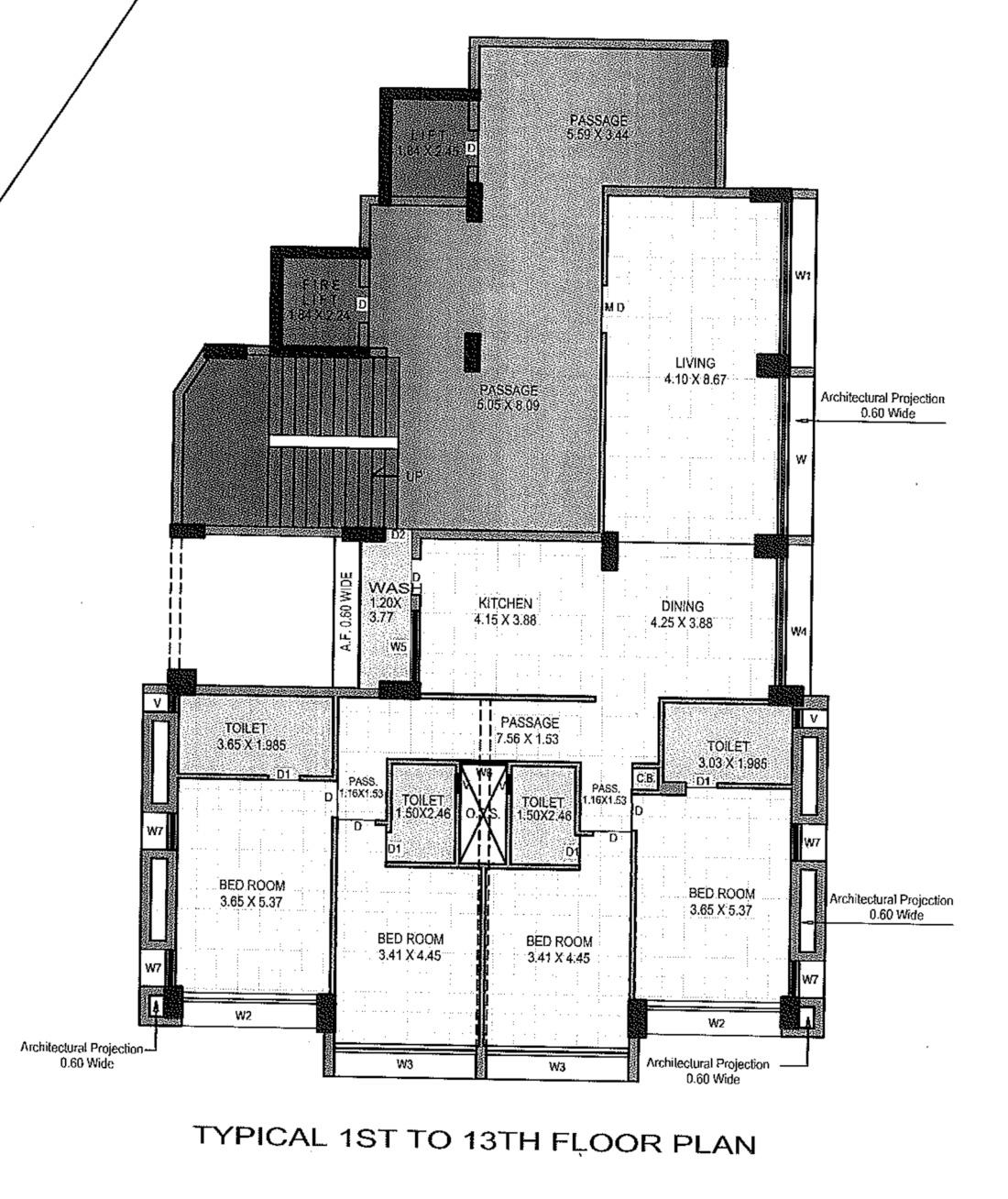 simandhar-sky Simandhar Sky Cluster Plan from 1st to 13th Floor
