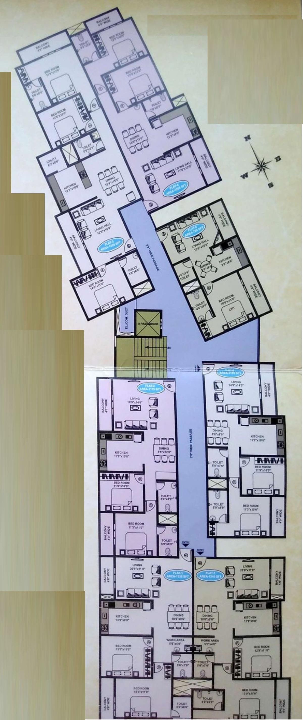 shree-sudheendra-residency Tower 1 Cluster Plan