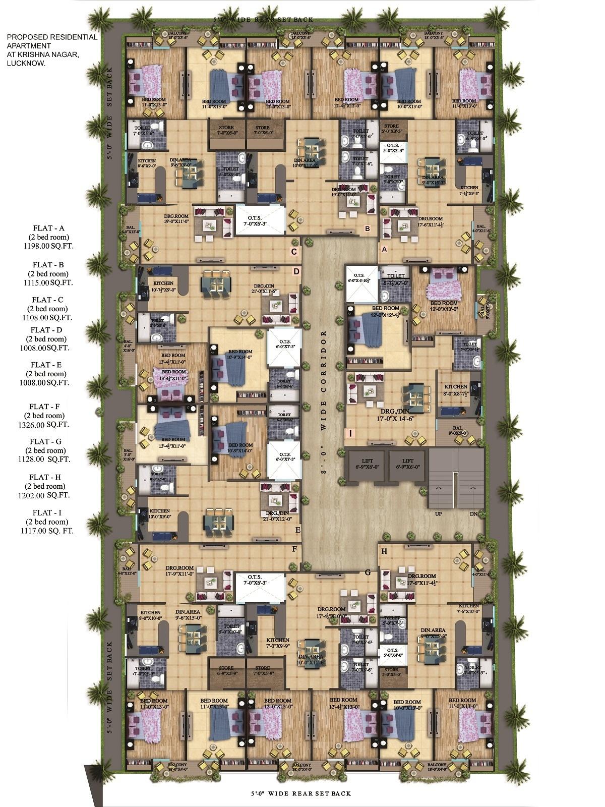 odin-apartments Tower 1 Cluster Plan for Typical Floor