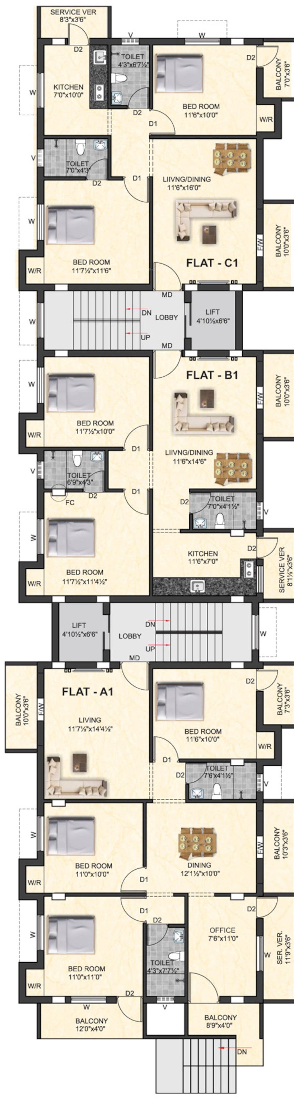 hebron Hebron Cluster Plan For 1st Floor