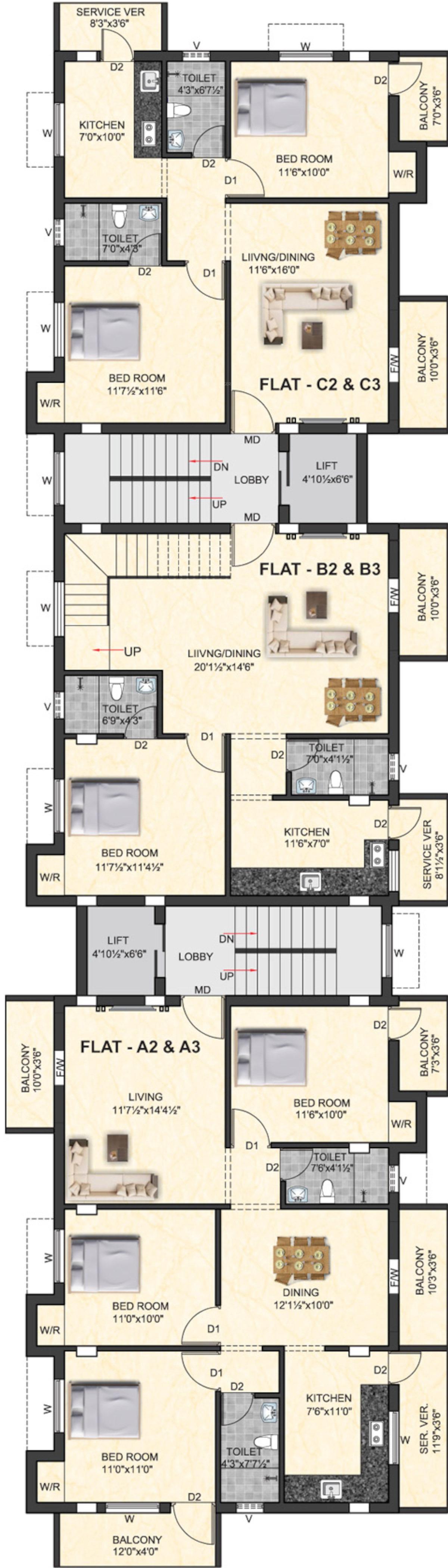 hebron Hebron Cluster Plan From 2nd To 3rd Floor