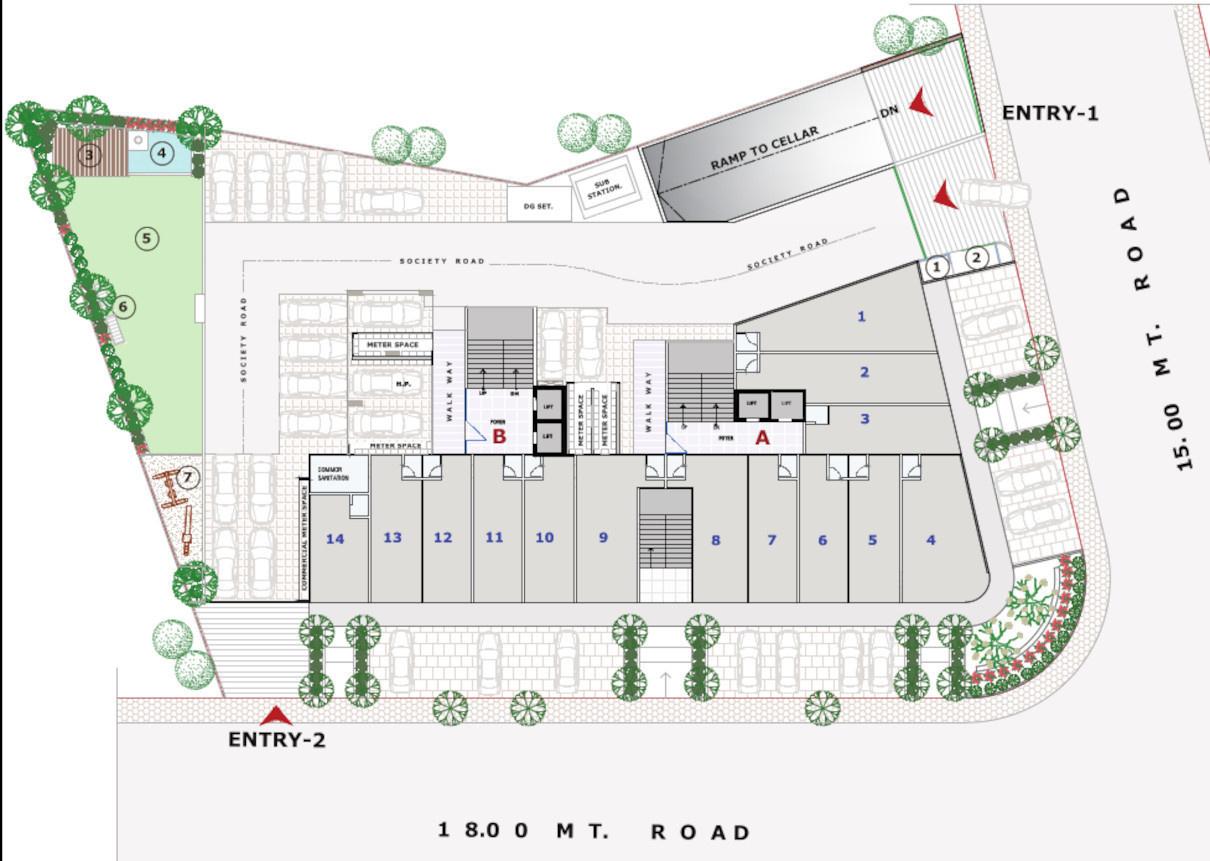 radhe-exotica A Cluster Plan for ground Floor