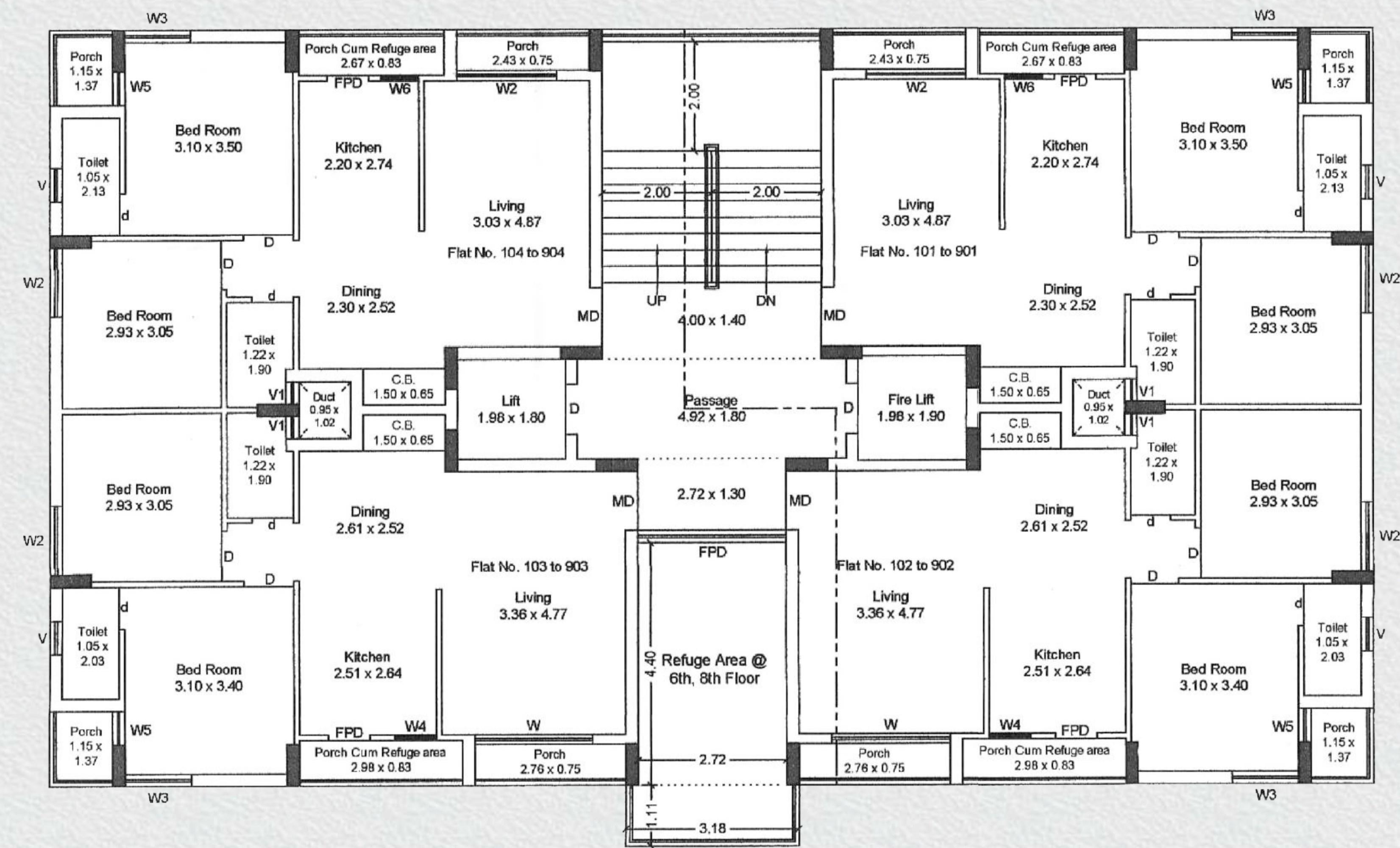 akshar-prime Wing A Cluster Plan From 1st to 9th Floor
