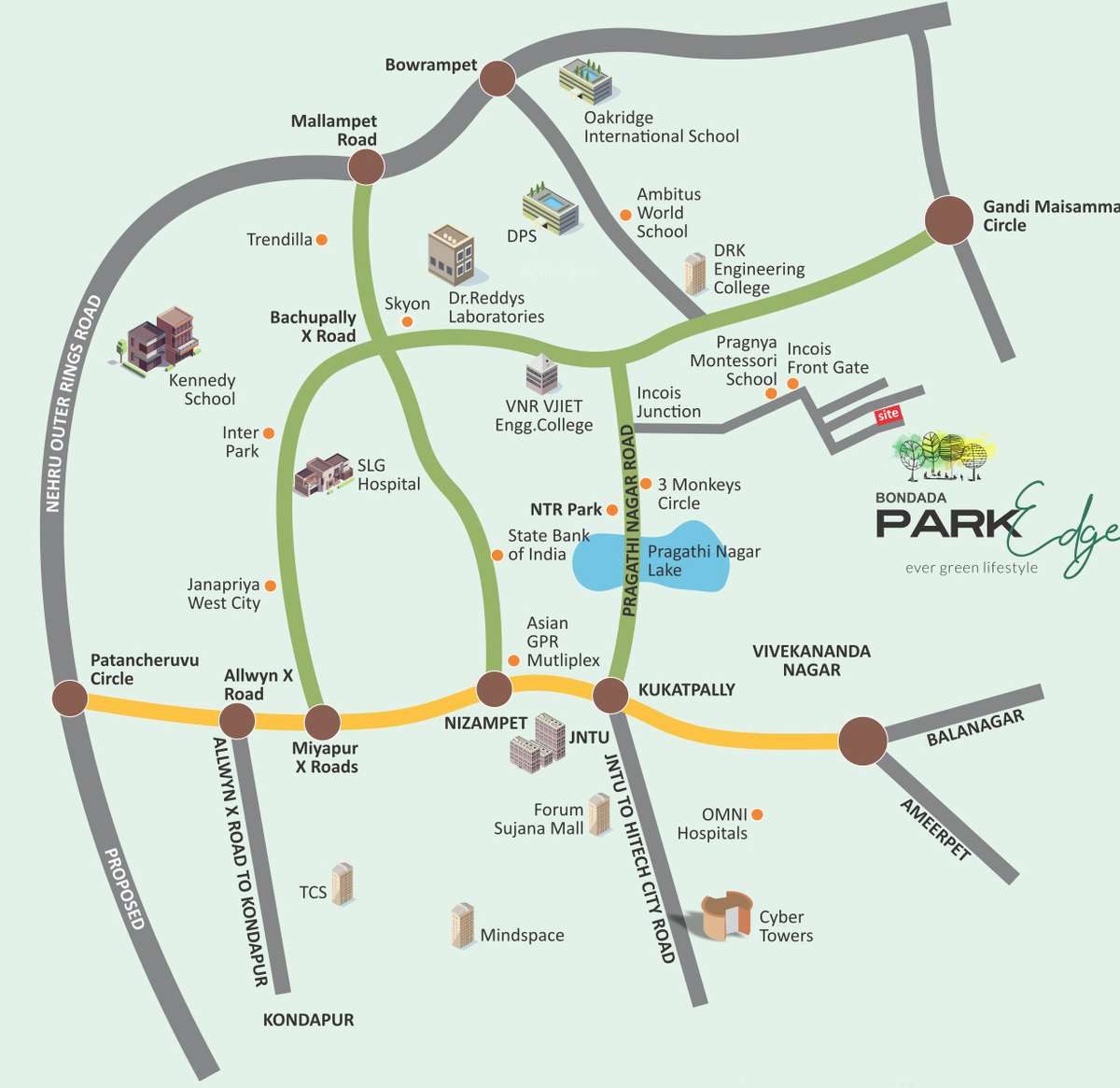 bondada-park-edge-block-a Location Plan