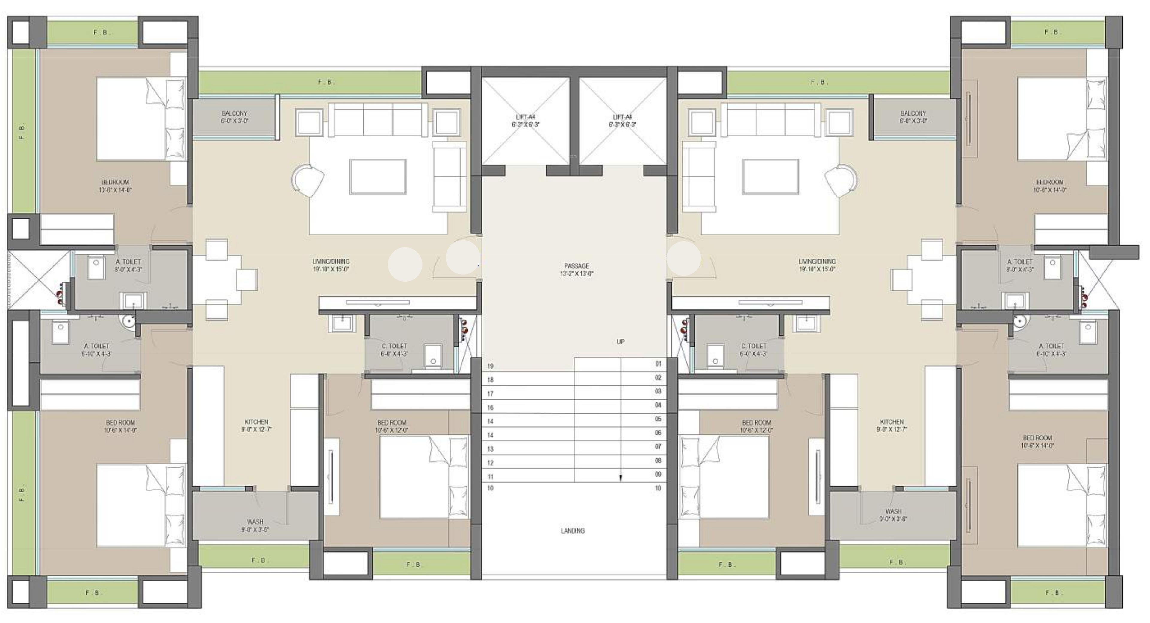 sparsh-building-a1-to-a4-b4-to-b6 A Cluster Plan