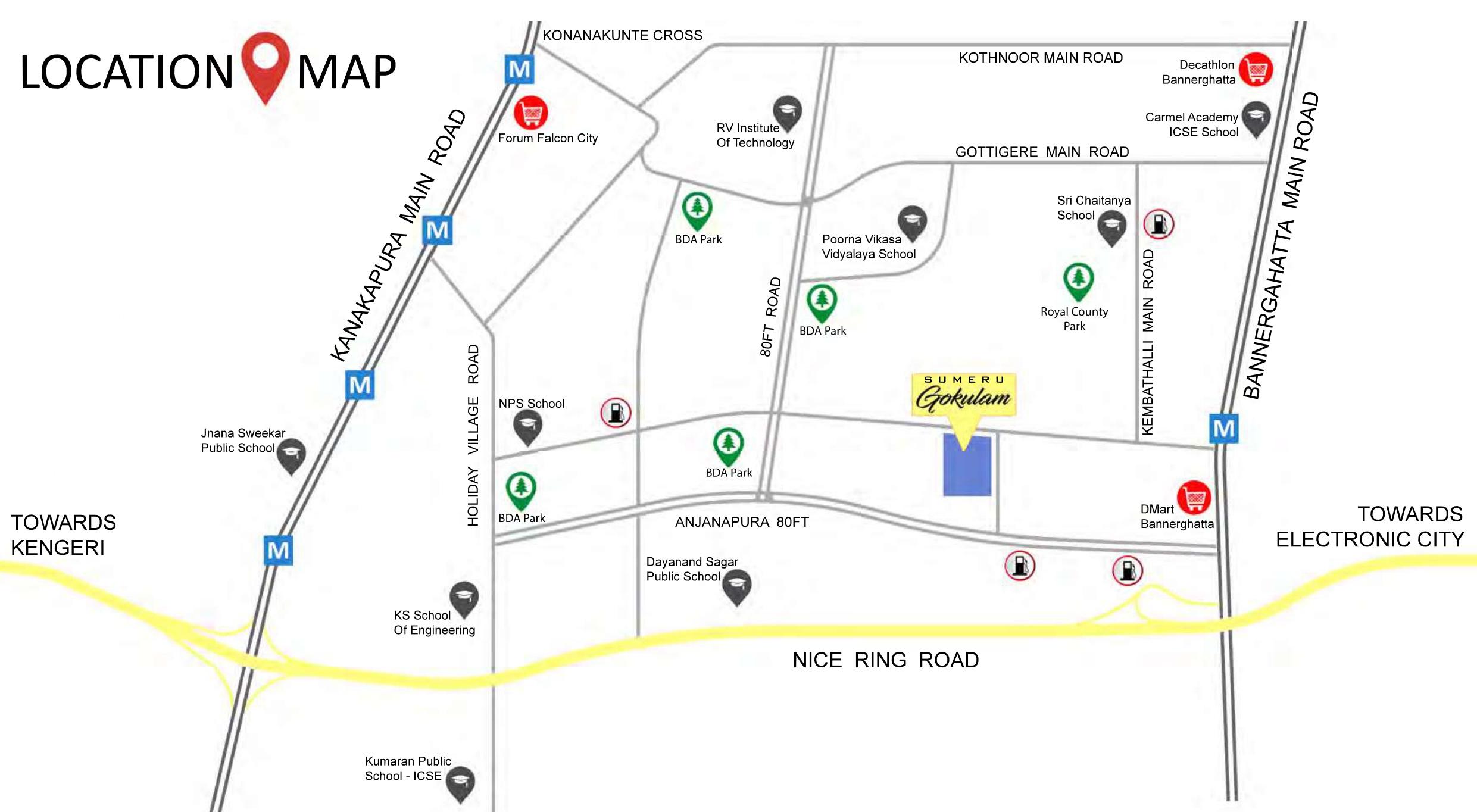 gokulam Location Plan