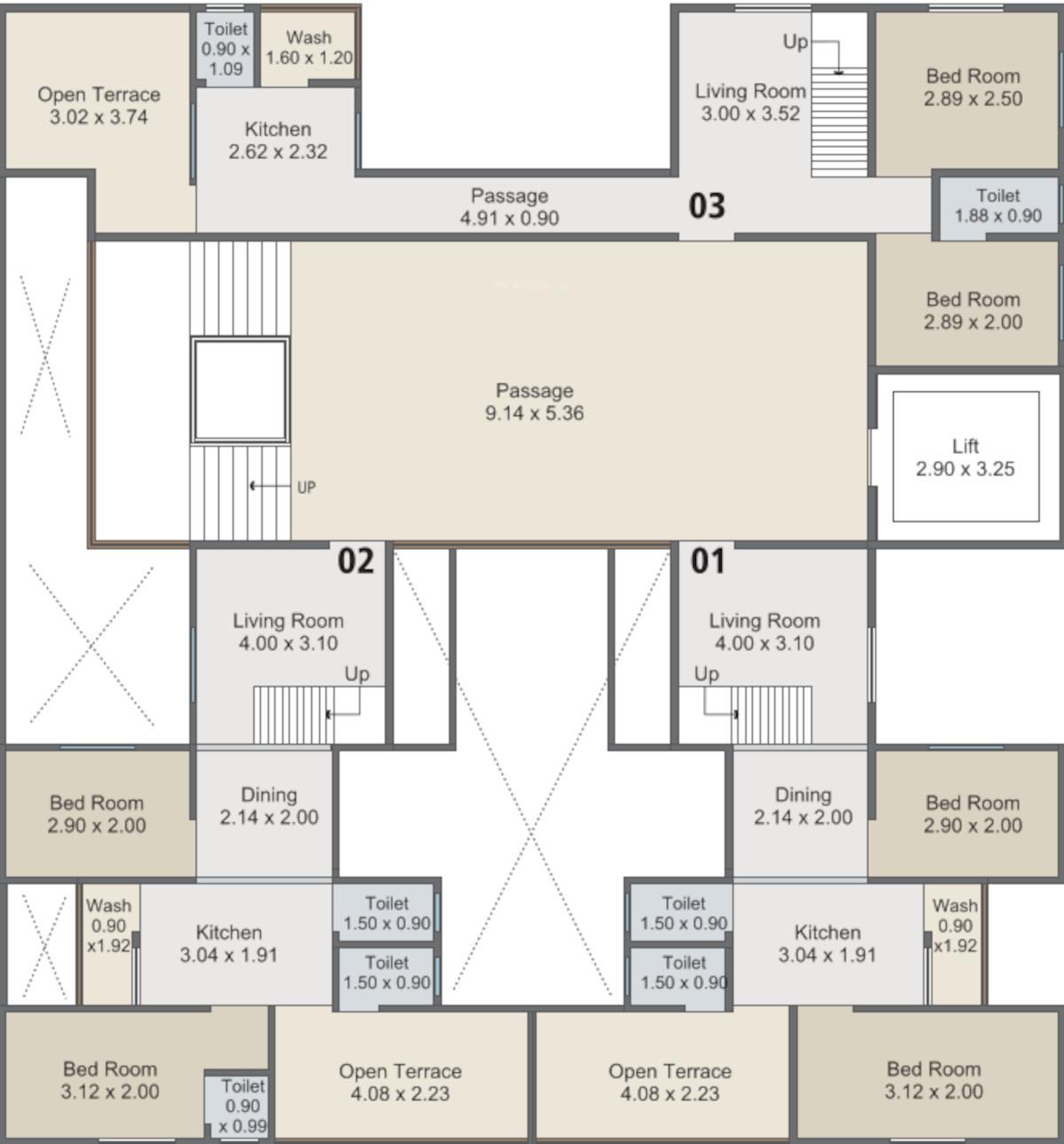 tattvam-status Tattvam Status Cluster Plan For 5th Floor