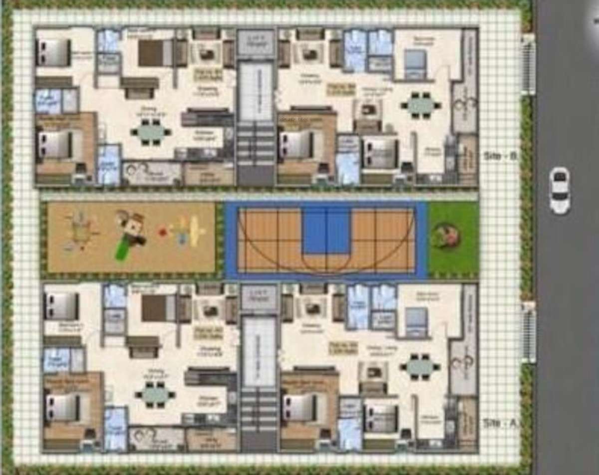 pooja-heights-block-a Pooja Heights Block A Typical Cluster Plan