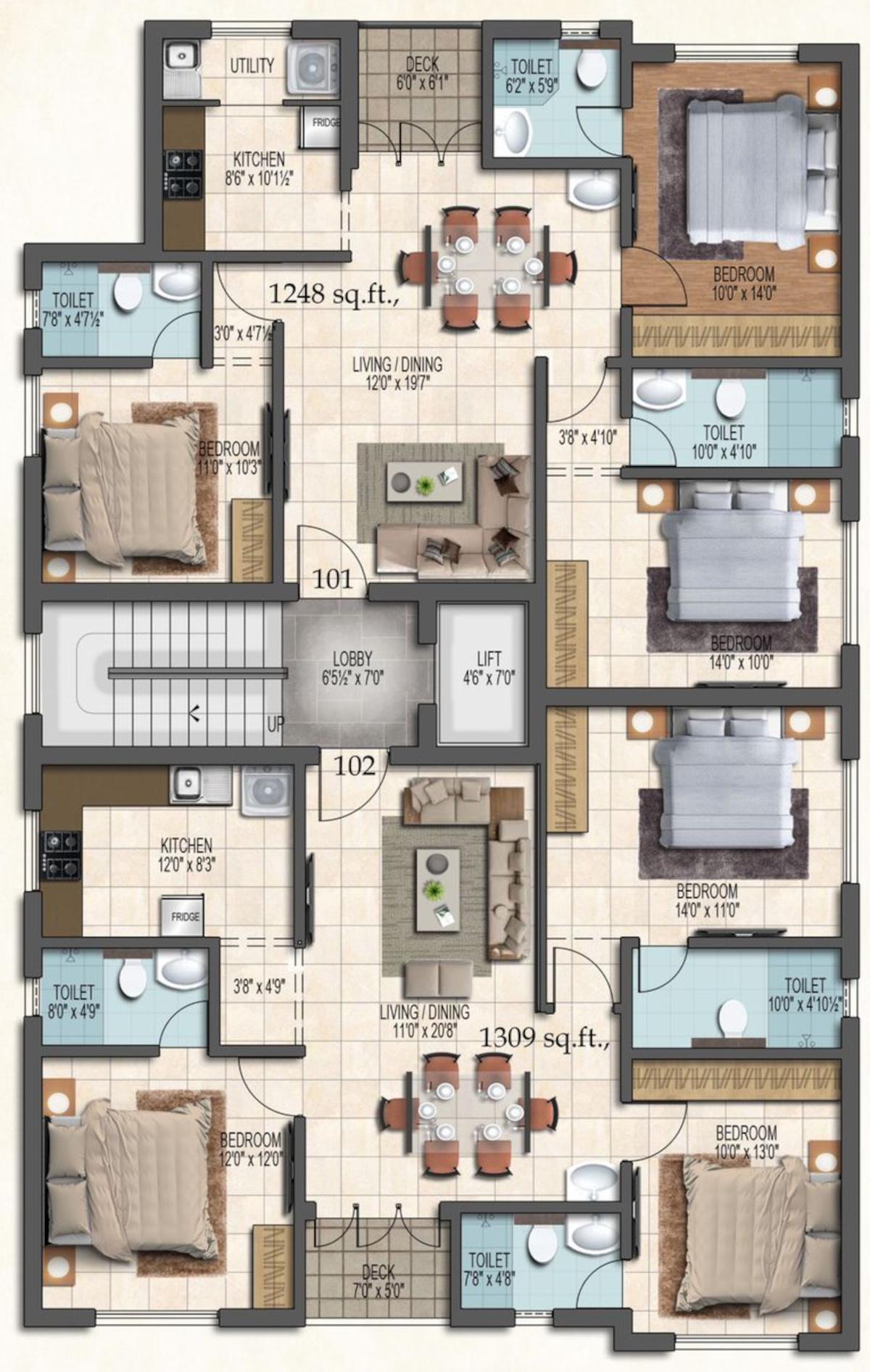 the-palms The Palms Typical Cluster Plan