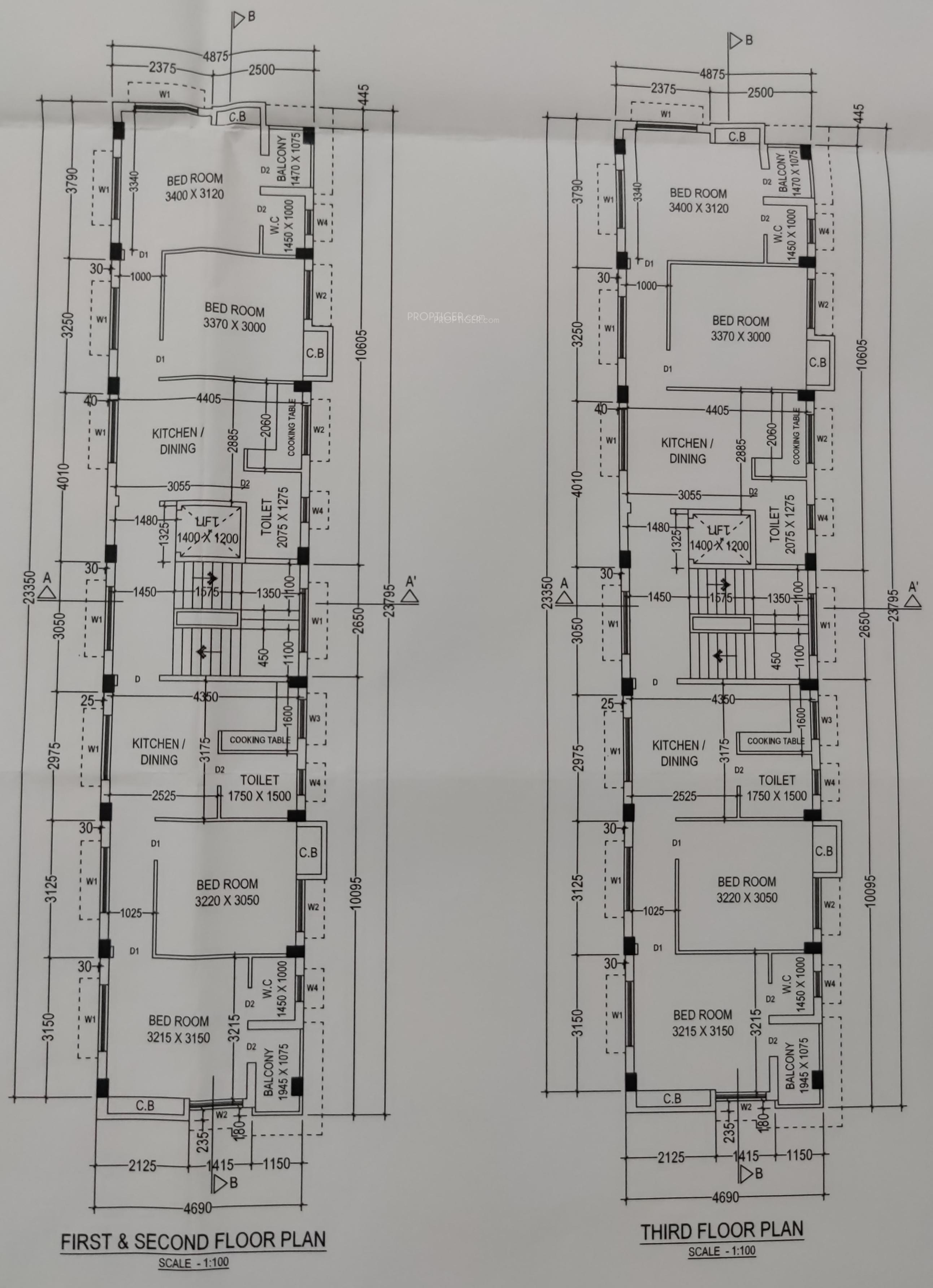 arup-residency-2 Cluster Plan For Typical Floor Plan
