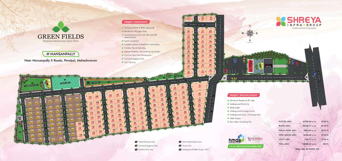 green-fields Layout Plan