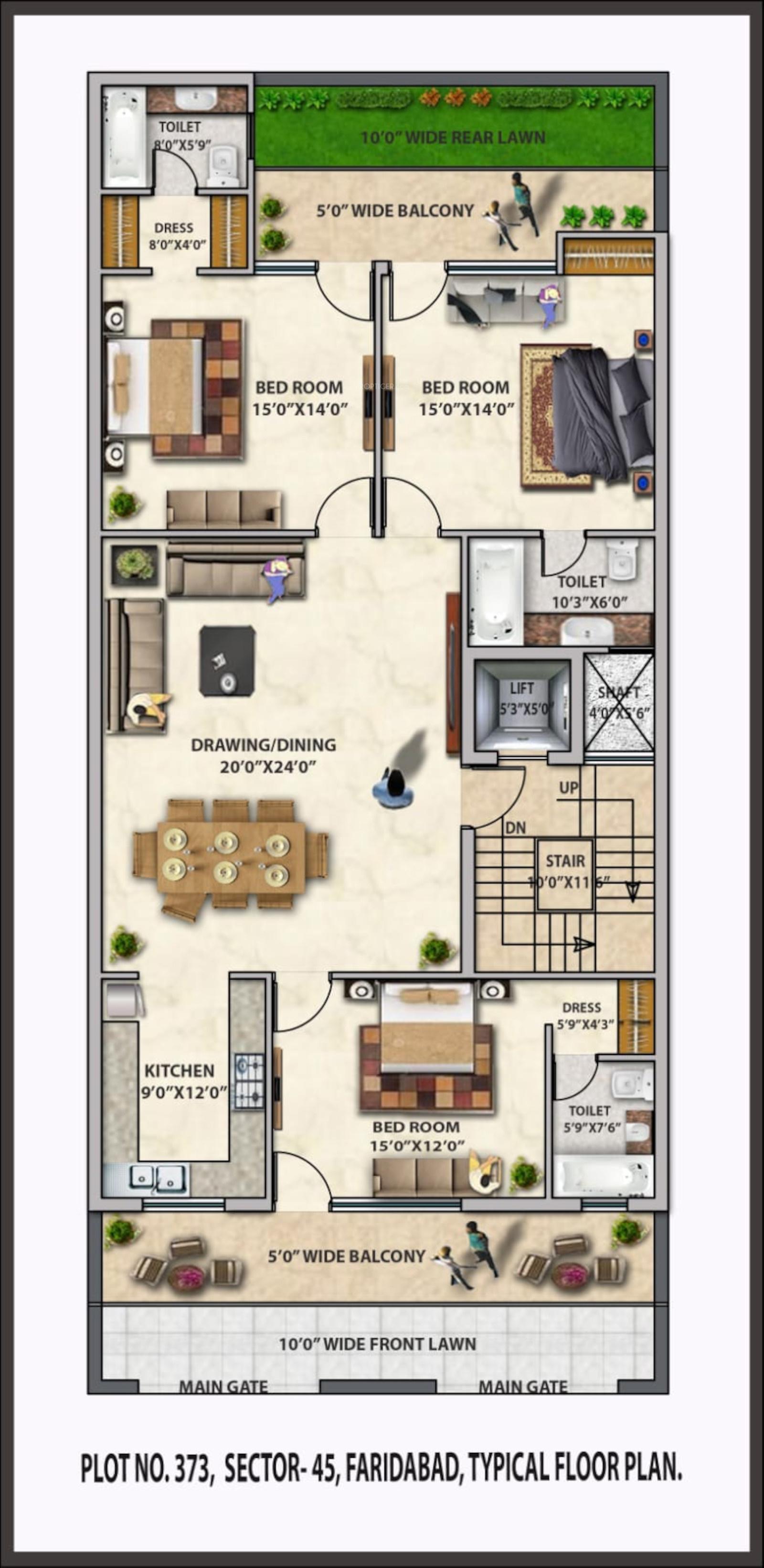 luxury-floors Luxury Floors Cluster Plan from 1st to 4th Floor