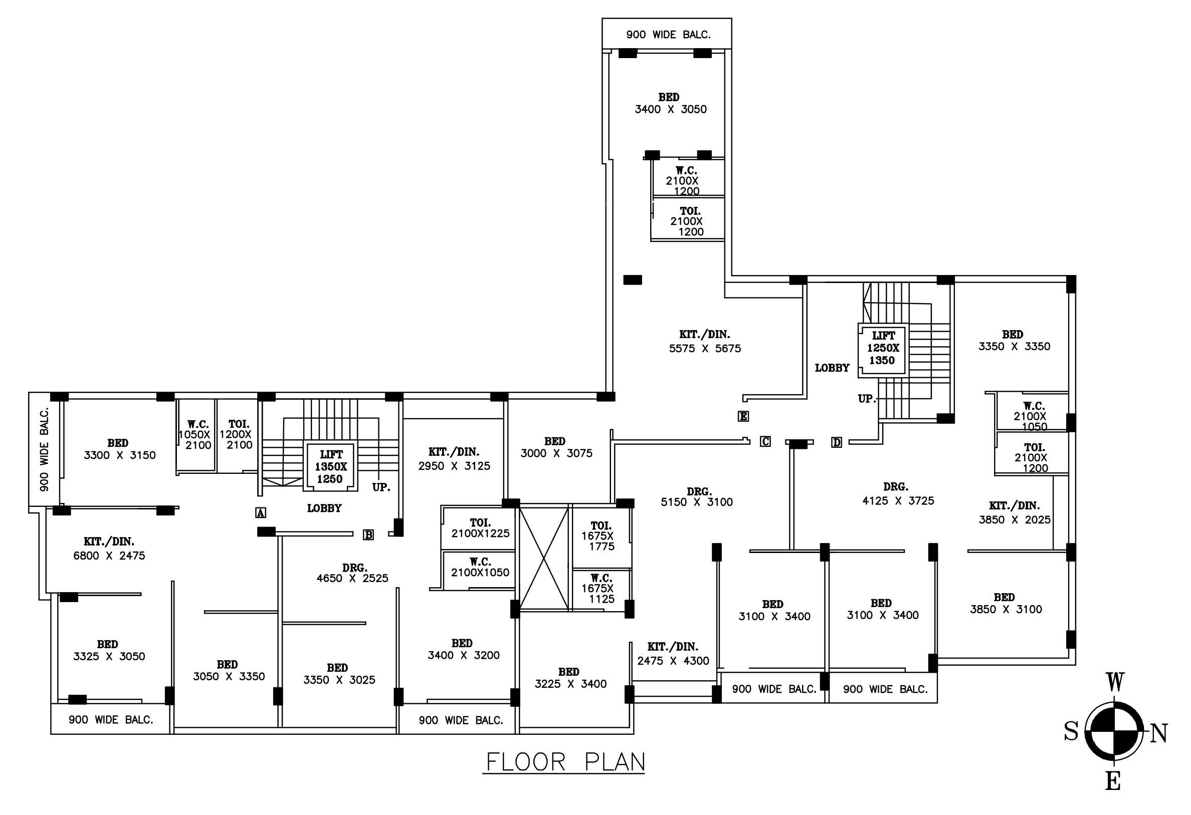 sree-krishna-residency Sree Krishna Residency Cluster Plan from 1st to 5th Floor