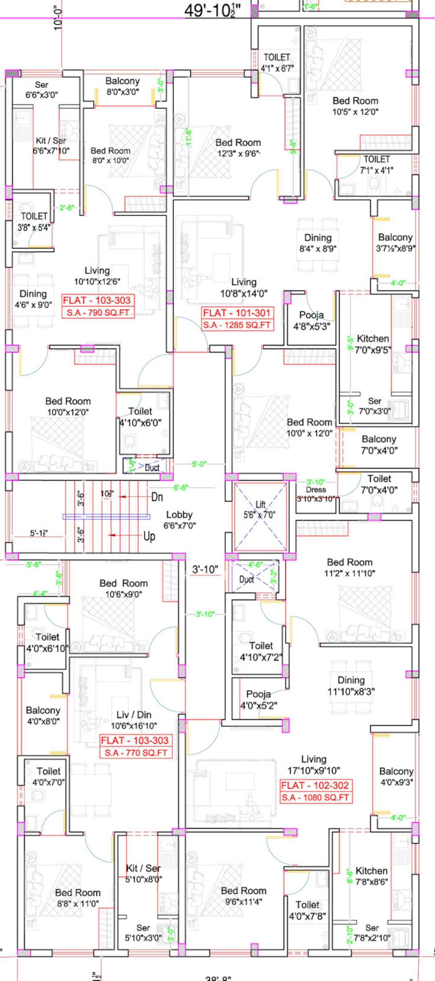 vms-garden VMS Garden Cluster Plan For Typical Floor