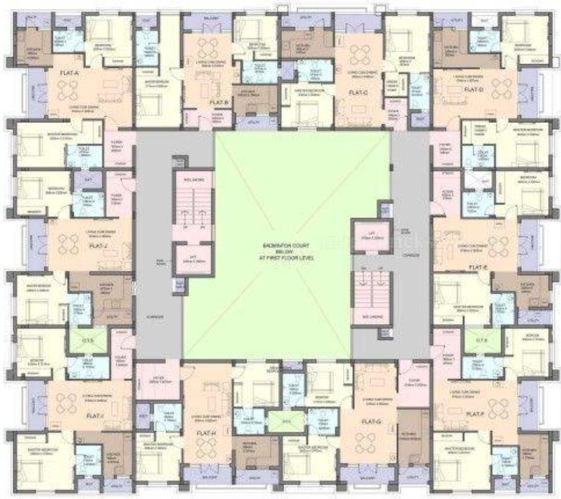 vivaan Vedesh Vivaan Cluster Plan from 1st to 5th Floor