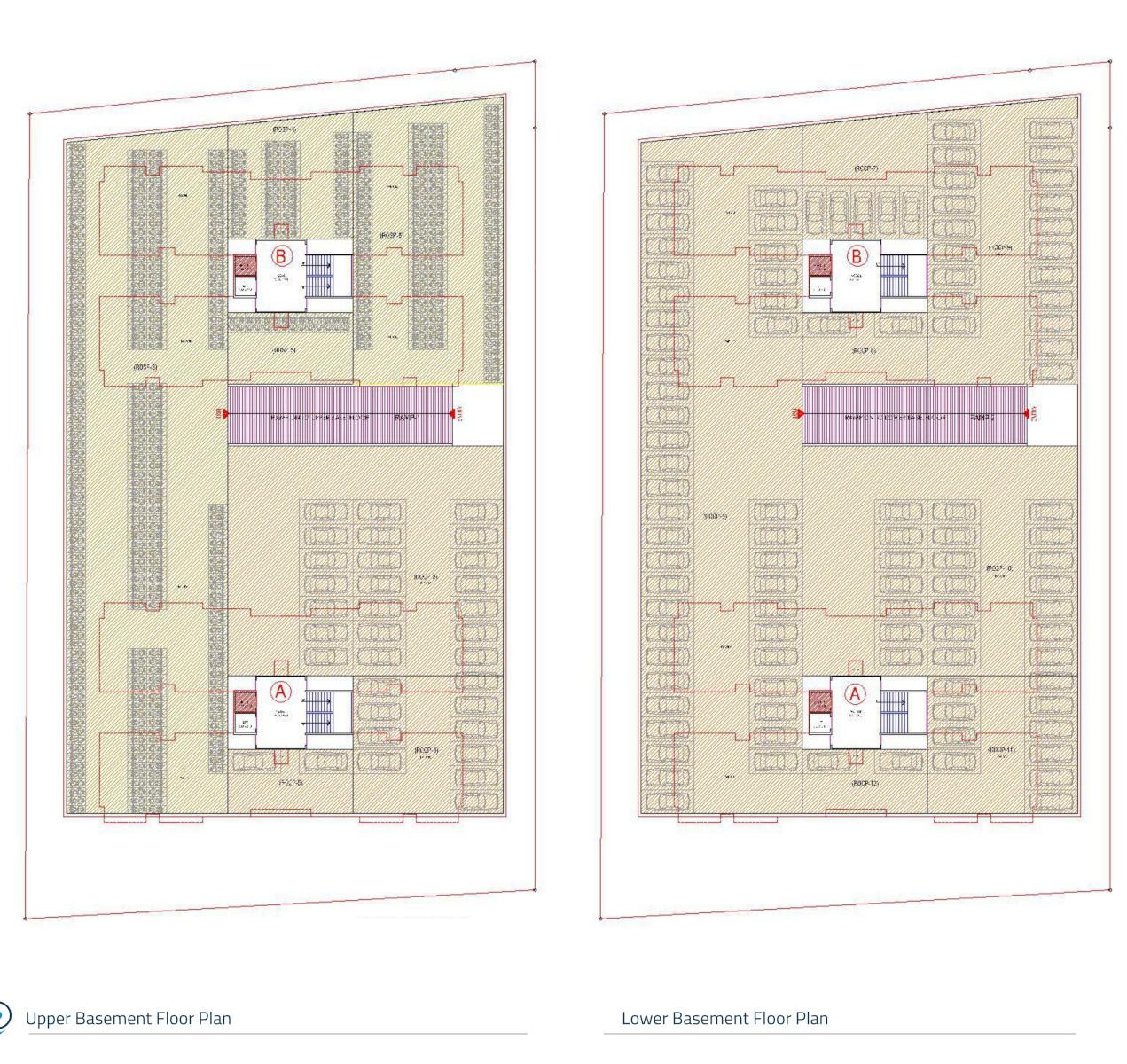 meera-platina Block A And Block B Basement Cluster Plan