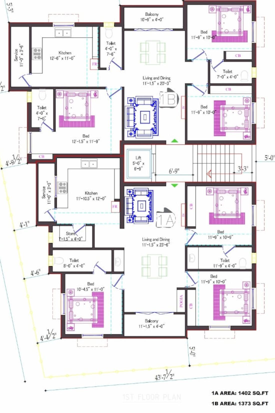 nayra Nayra Cluster Plan for 1st Floor
