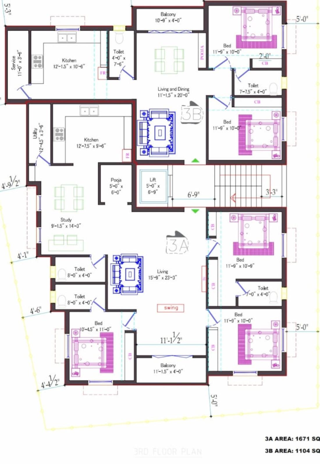 nayra Nayra Cluster Plan for 3rd Floor