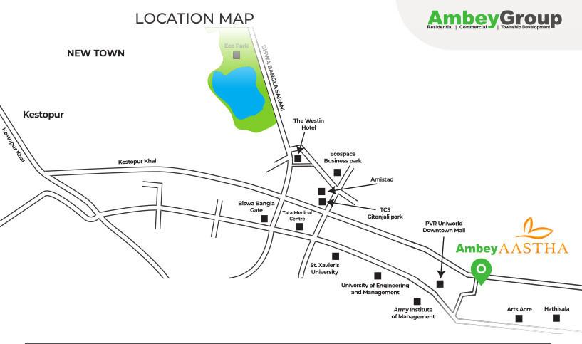 aastha Location Plan