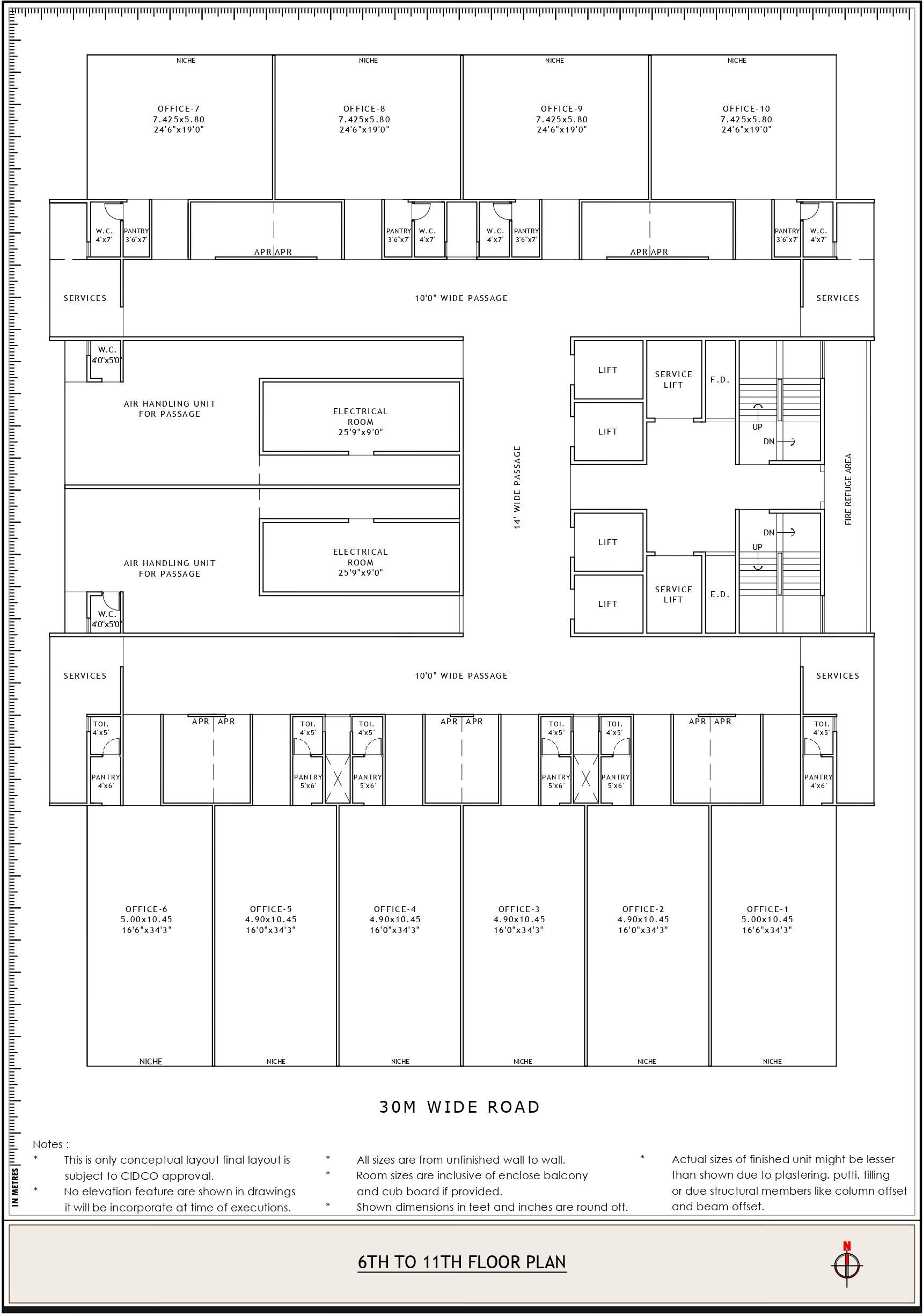 one-platinum One Platinum Cluster Plan from 6th to 11th Floor