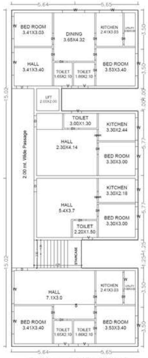 suvarna-residency-block-ii Suvarna Residency Block II Cluster Plan From 2nd To 5th Floor