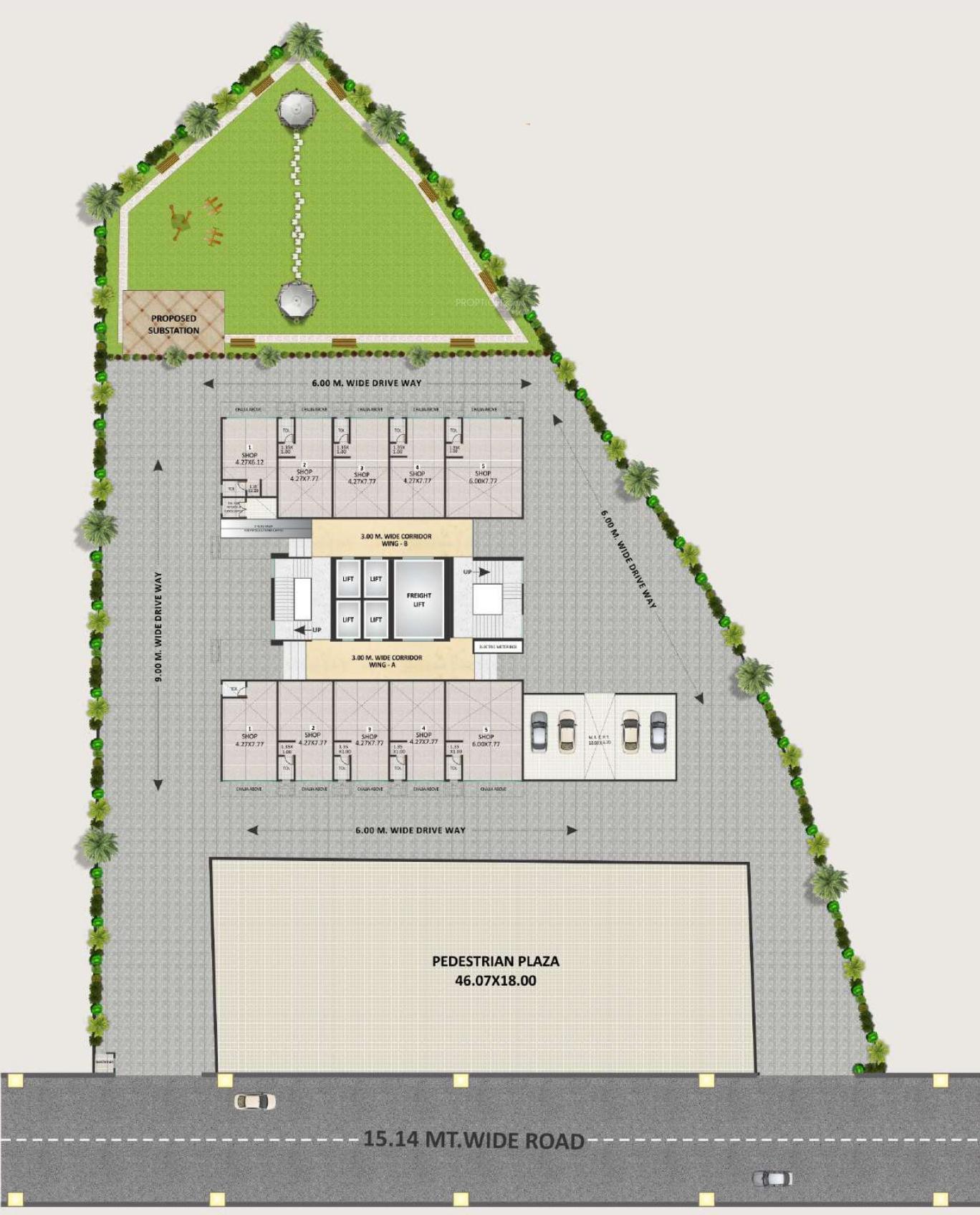 park Park Wing A And B Cluster Plan For Ground Floor