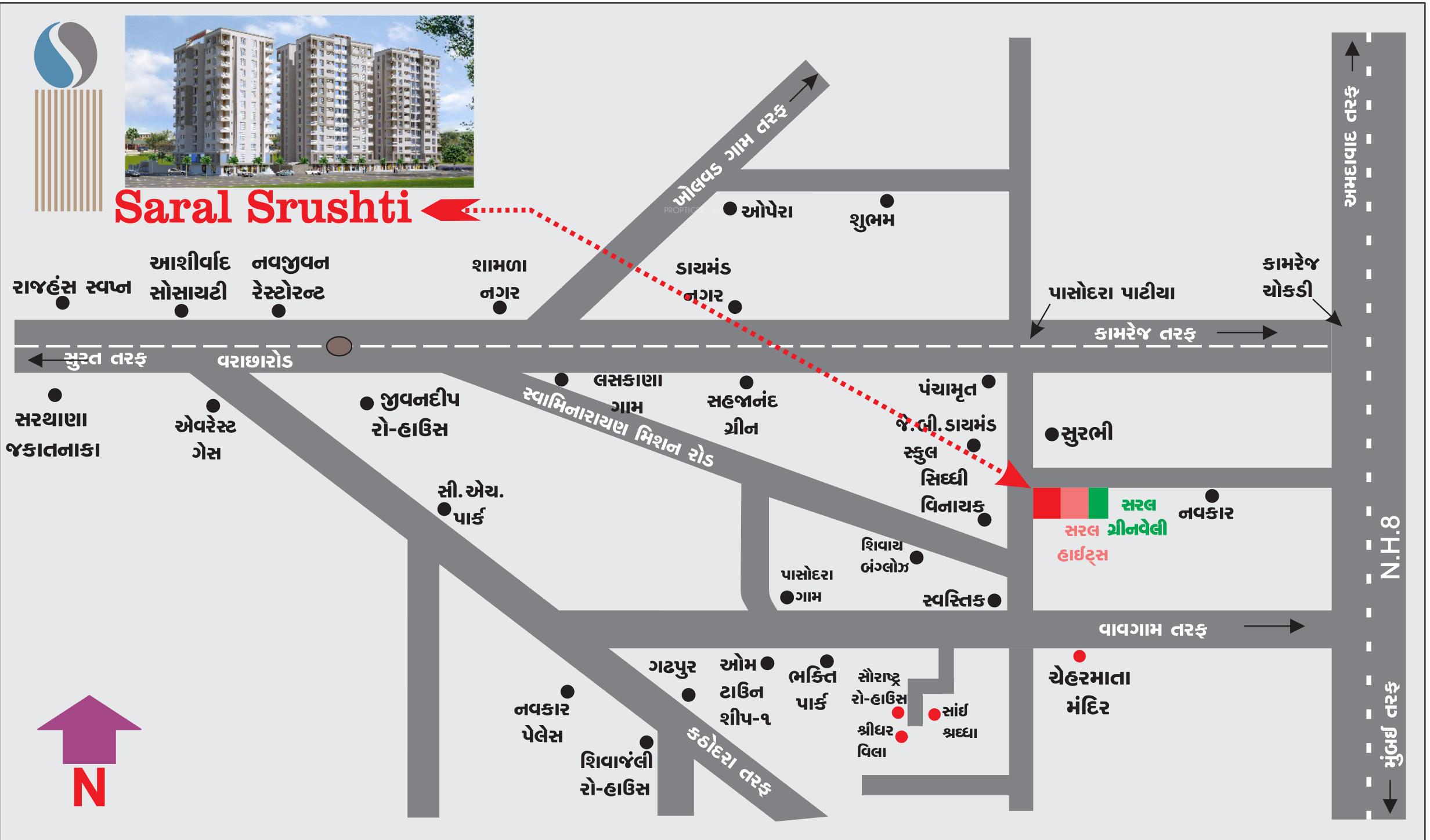 srushti Location Plan