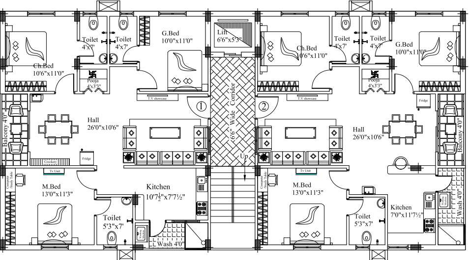 blooming-nest Blooming Nest Cluster Plan For Typical Floor Plan
