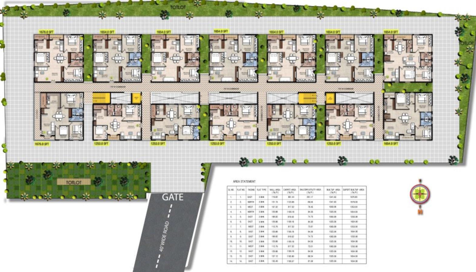 akash-vihar-apartments Akash Vihar Apartments Cluster Plan