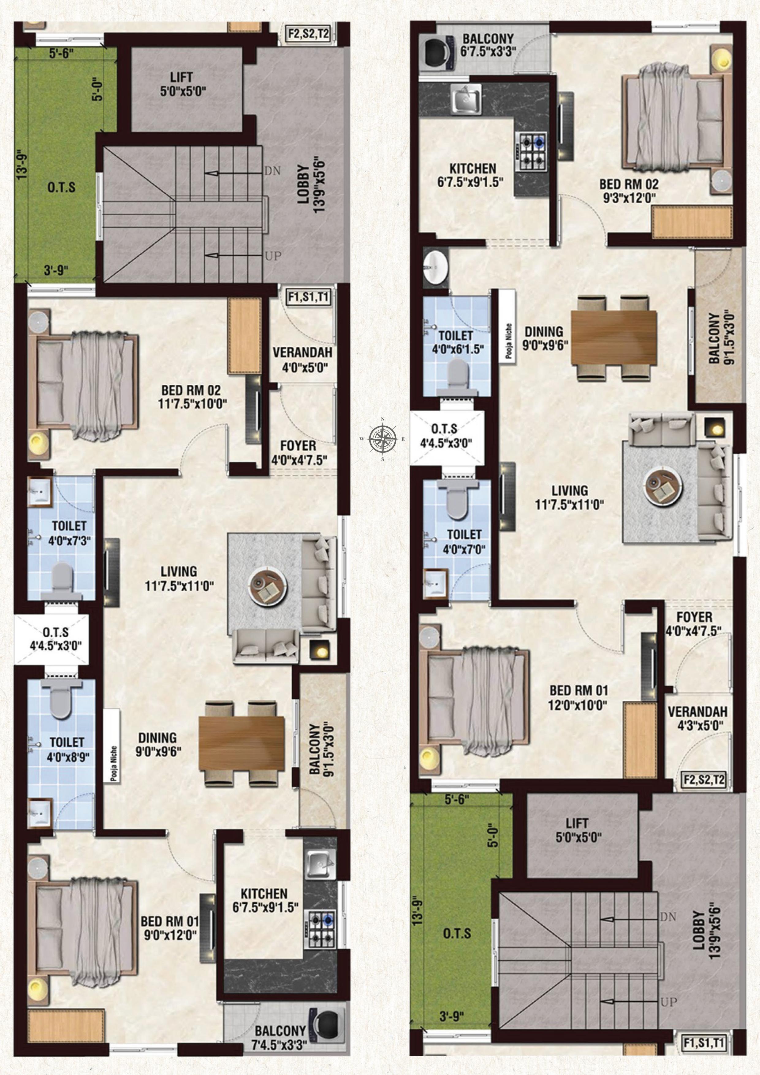 sj-enclave SJ Enclave Cluster Plan from 1st to 3rd Floor