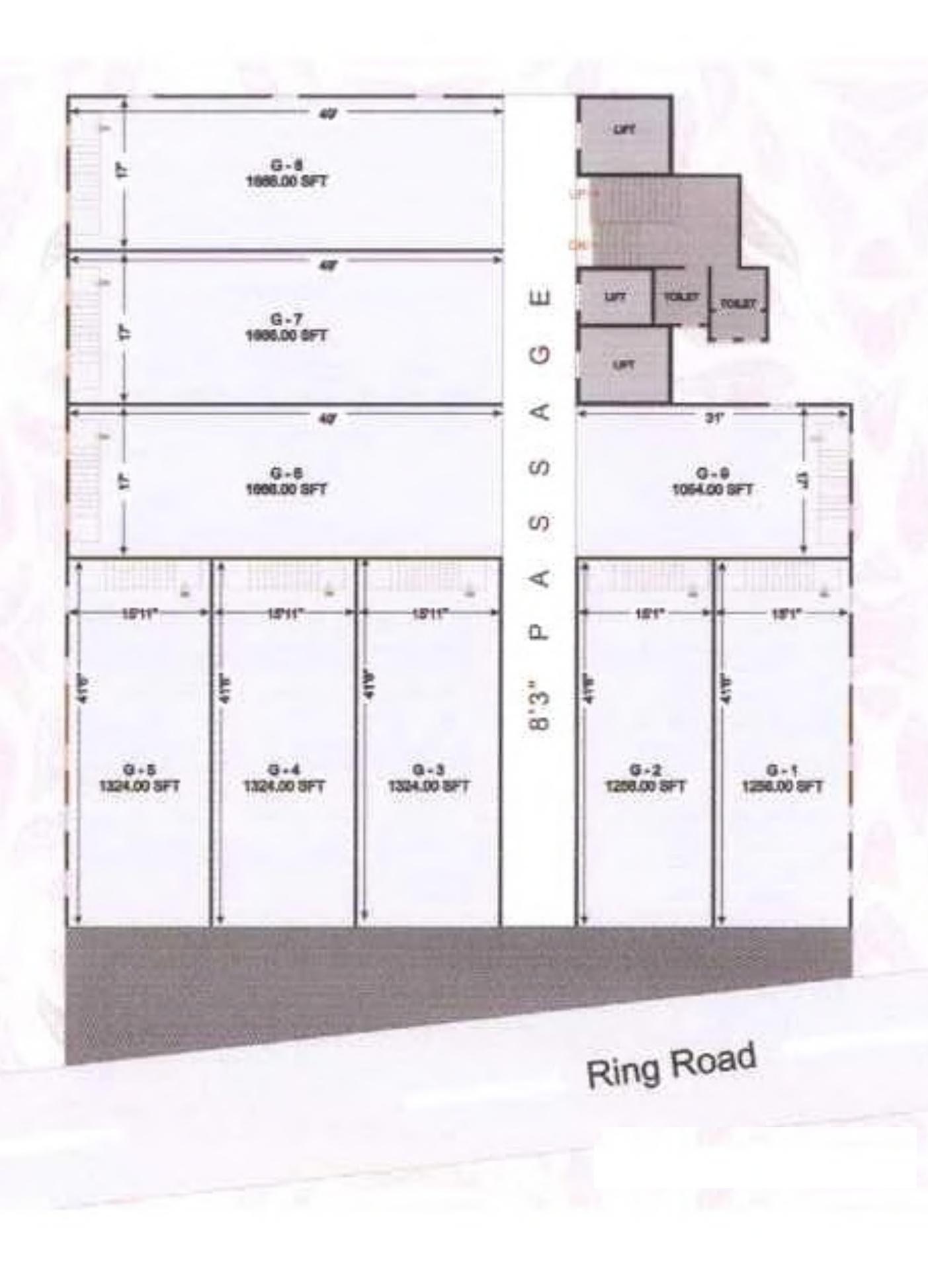 textile-market Textile Market Cluster Plan For Ground Floor