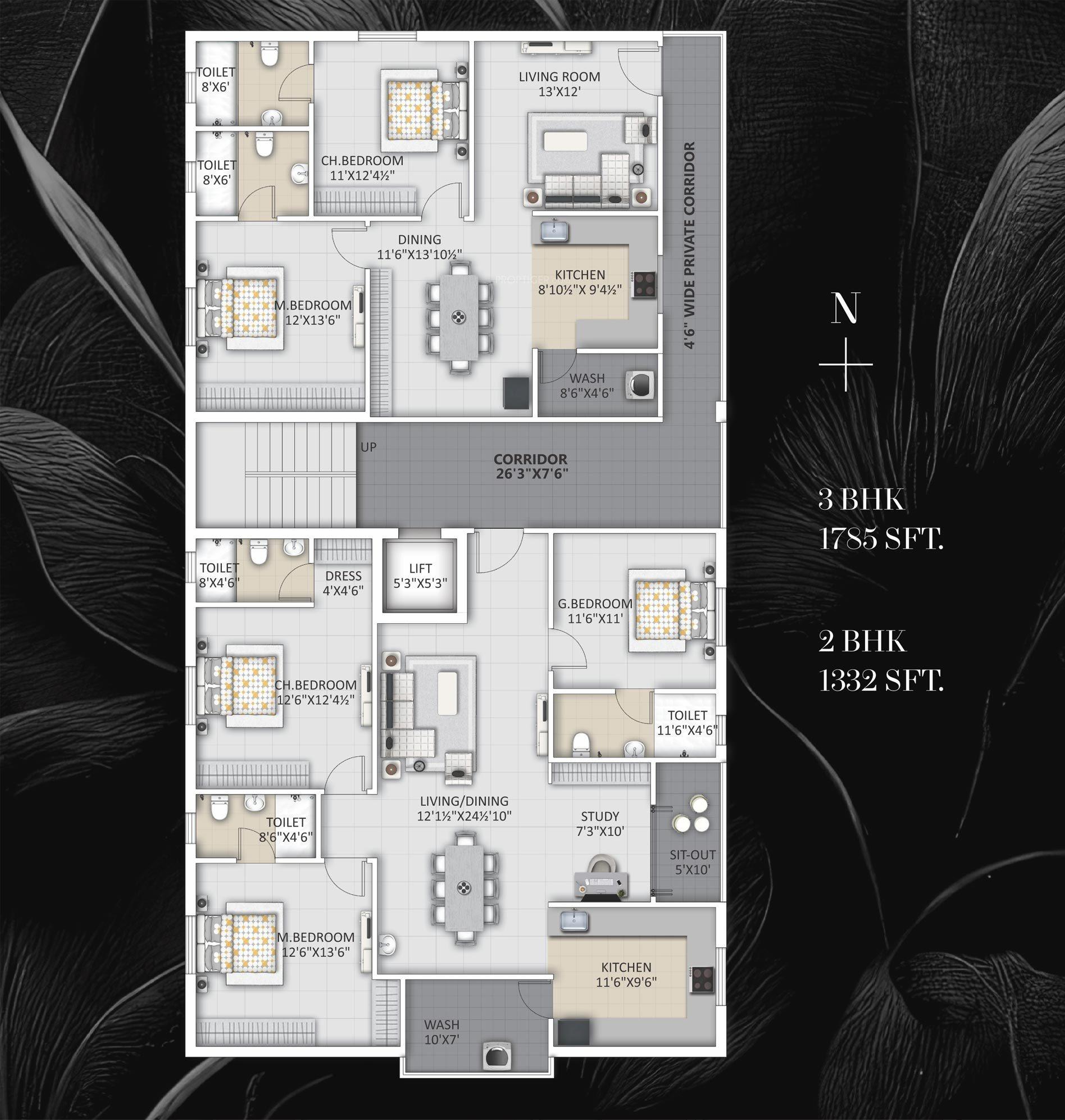 nr-square NR Square Cluster Plan from 1st to 5th Floor