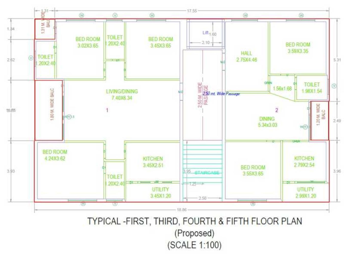avyaj-sai-elite Avyaj Sai Elite Cluster Plan from 1st to 5th Floor