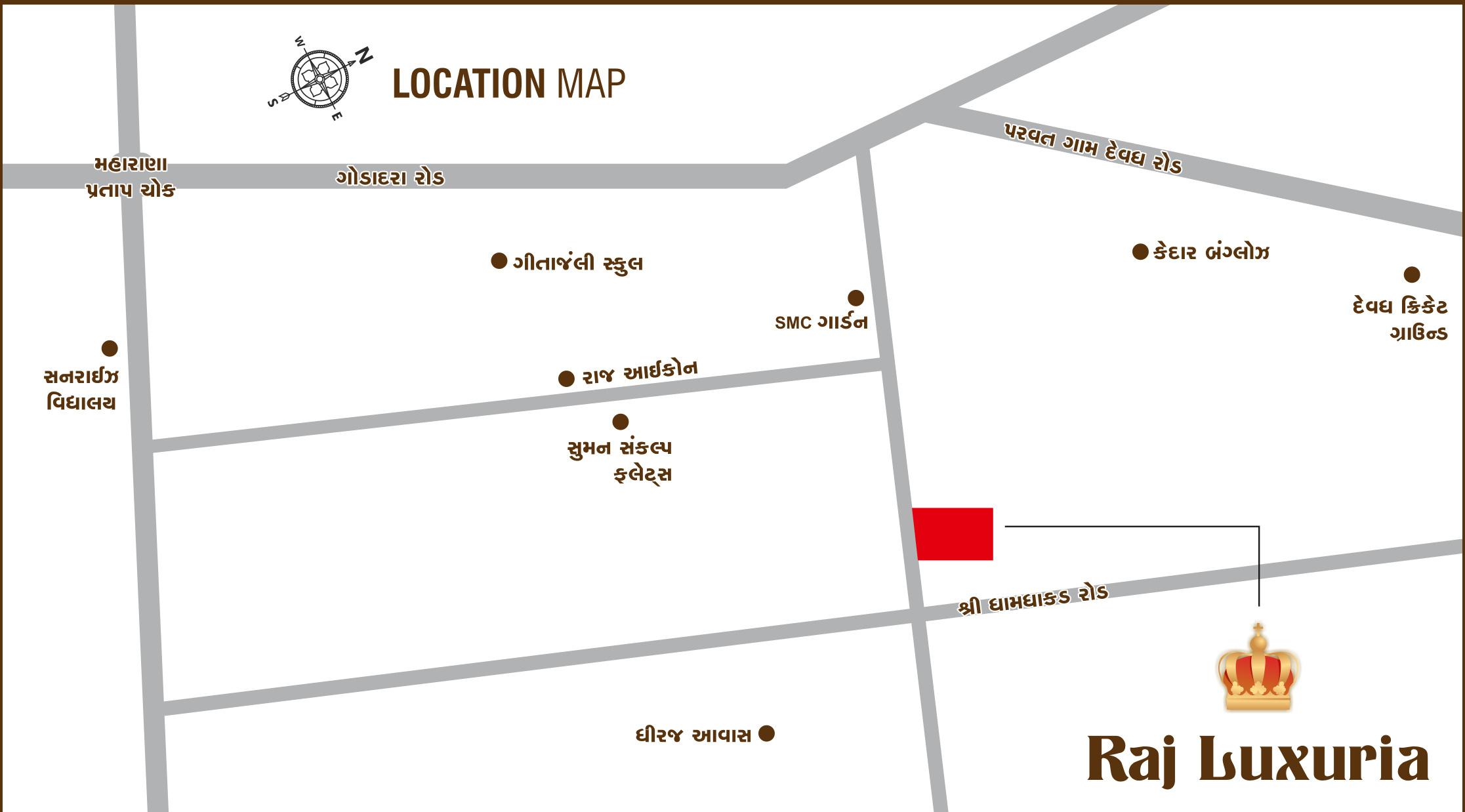 raj-luxuria Location Plan