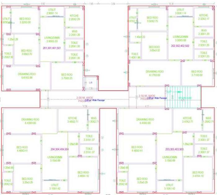 alkapuri-heights-block-c Alkapuri Heights Block C Cluster Plan For Typical Floor Plan
