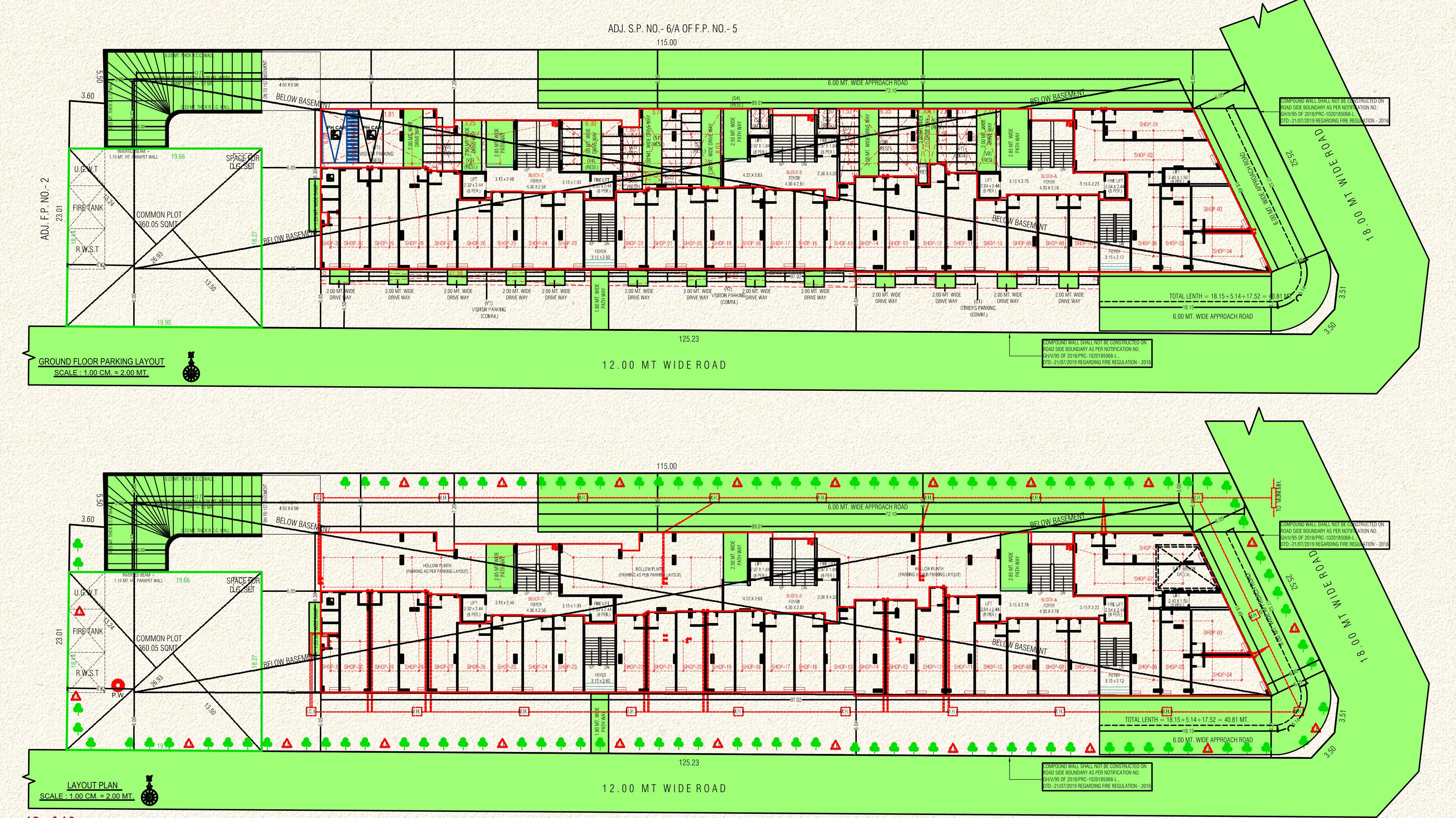 svs-hi-stories Block A,B,C Cluster Plan For Basement 1 And 2