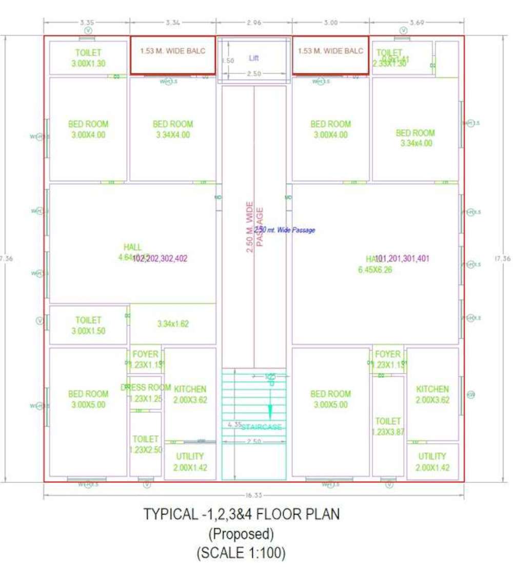 navya-jewel-b Navya Jewel B Cluster Plan from 1st to 4th Floor