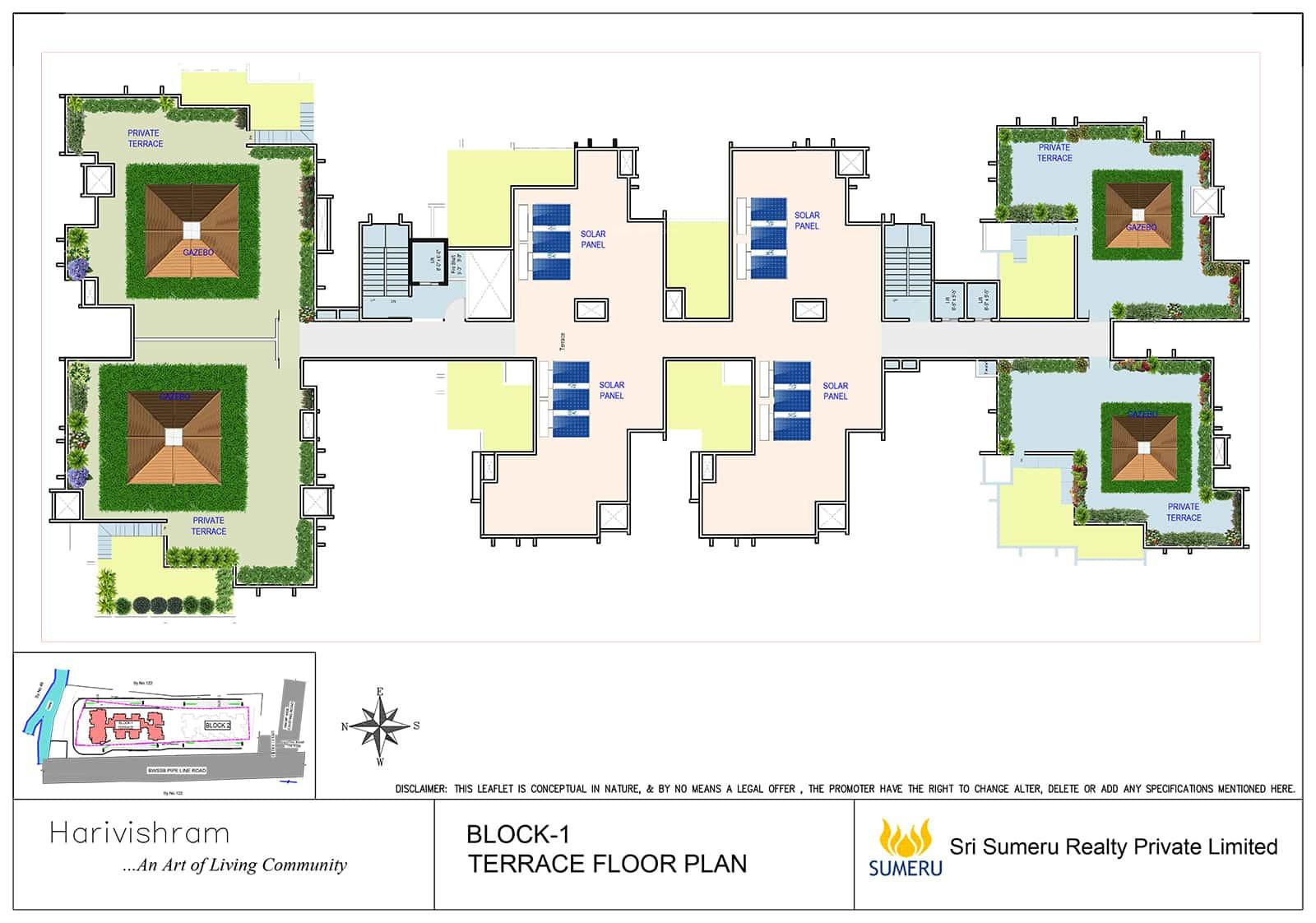 harivishram Block-1 Terrace Cluster Plan