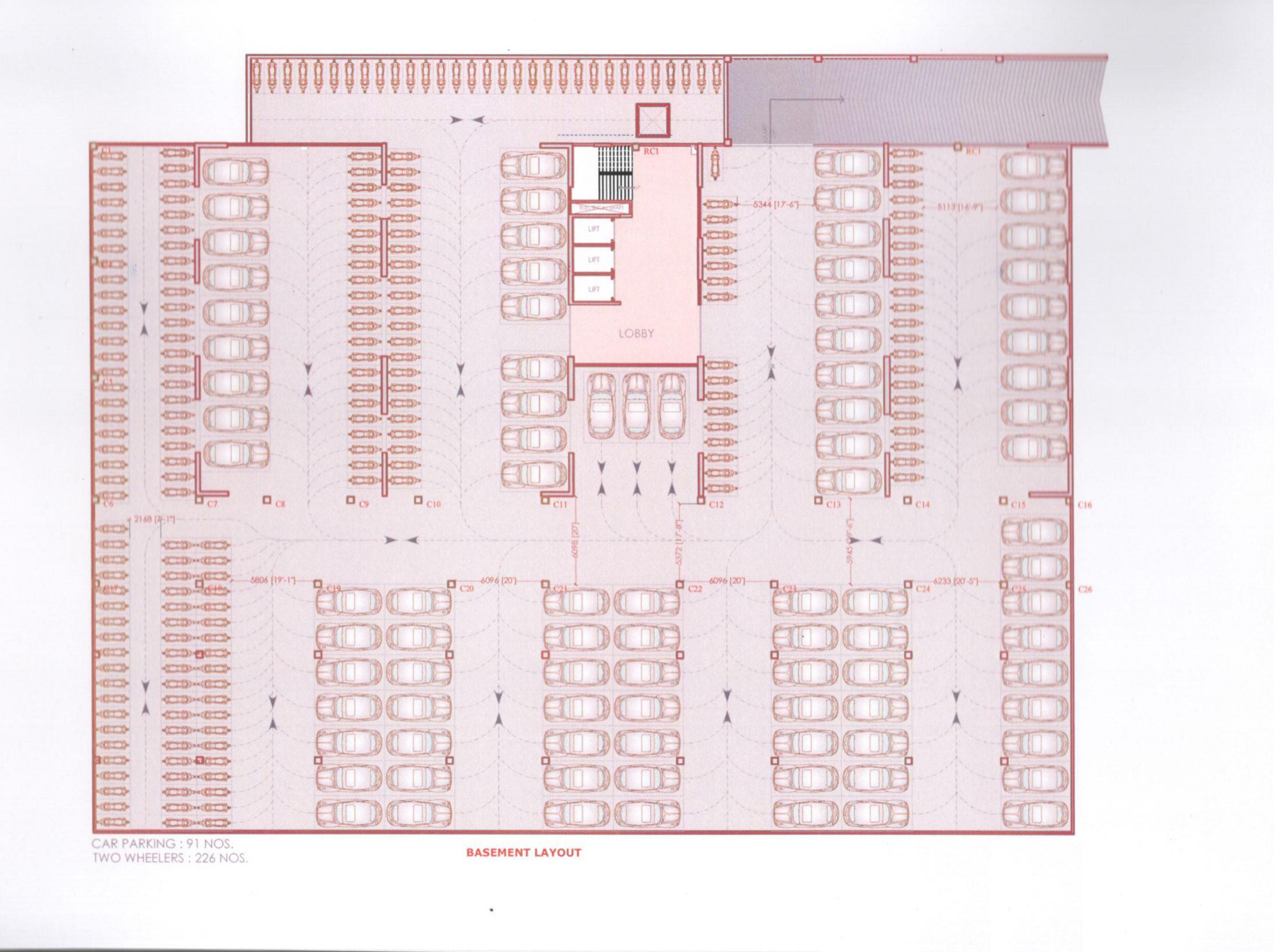 block-d-notus-it-park Block D Notus It Park Basement Floor Cluster Plan