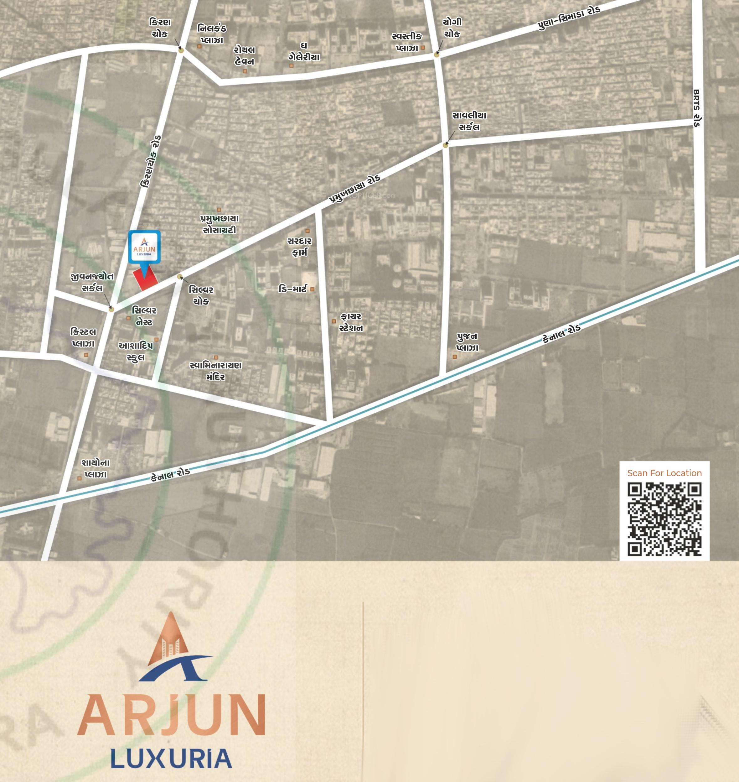 luxuria Location Plan