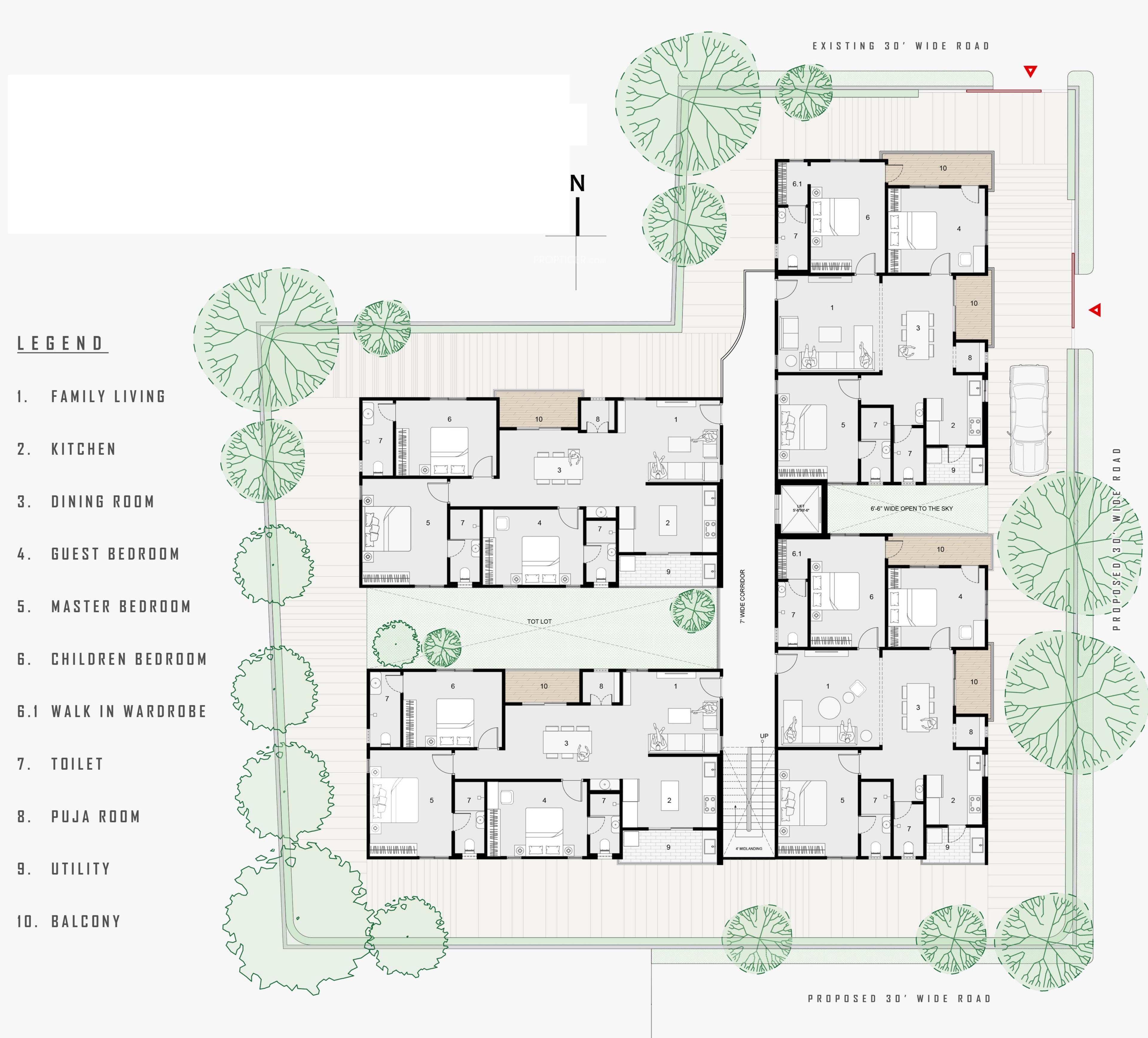 yodha Yodha Cluster Plan from 1st to 5th Floor