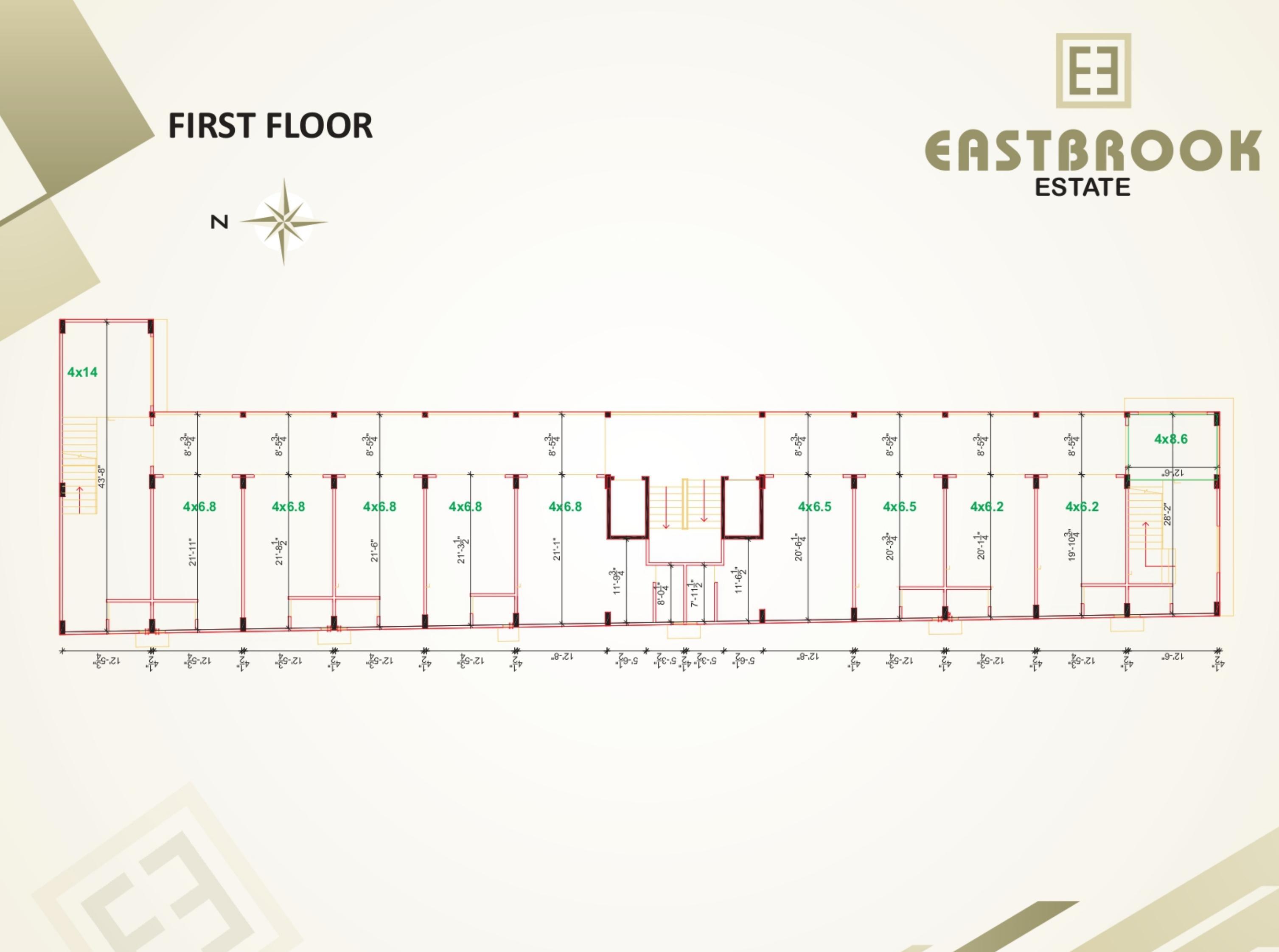 east-brook-estate East Brook Estate Cluster Plan for 1st Floor